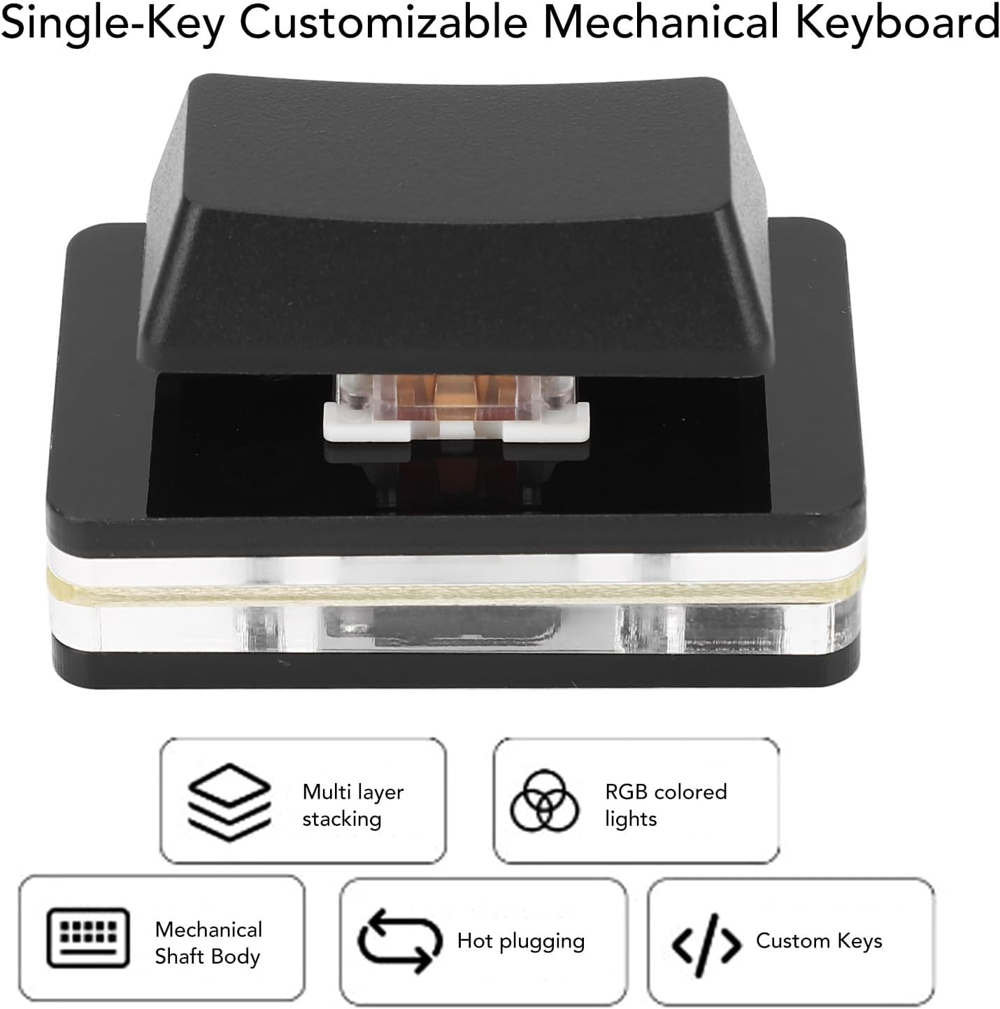 Programmable Macro PC Keyboard, USB Single Keyboard, OSU Hot Swap RGB Gaming Keypad with Red Switch, Type C Wired User Defined Single Buttons Mechanical Keyboard for Linux for OS image number 2