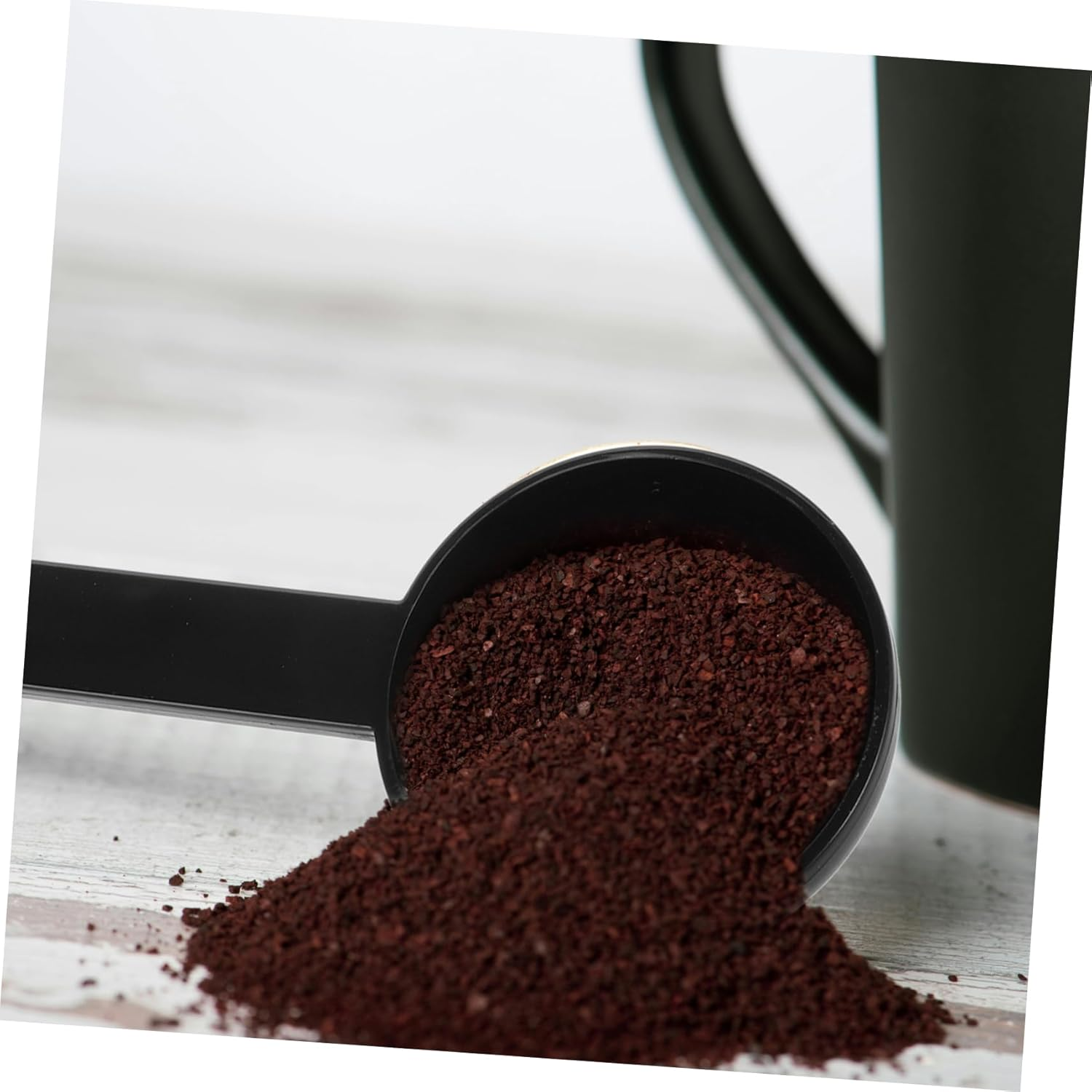 KICHOUSE Coffee Scoop and Tamper 2-In-1 Plastic Espresso Coffee Bean Measuring Spoon for Ground and Loose Tea Black Accessories for Home and Bar Use image number 6