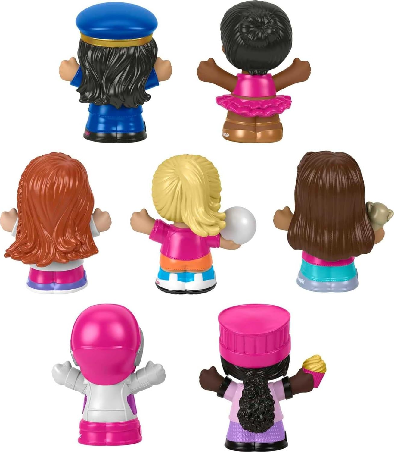 Fisher-Price Little People Barbie Toddler Toys, You Can Be Anything Figure Pack, 7 Characters for Pretend Play Ages 18+ Months image number 3