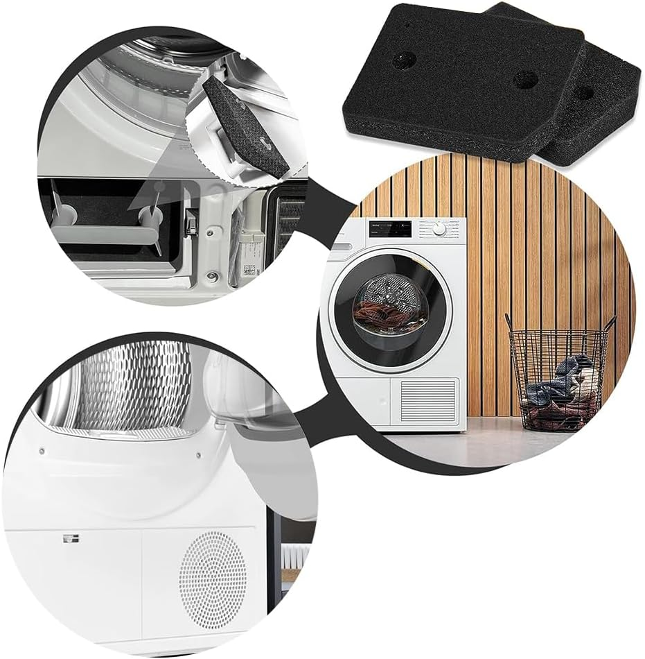 4Pcs Plinth Filter Replacement for Miele T1 Dryer 9164761 &ndash; High-Quality Tumble Dryer Foam Filter (10.2X6.18X1.18&Prime;), Compatible with Miele Heat Pump Dryer, Durable & Easy to Install image number 4