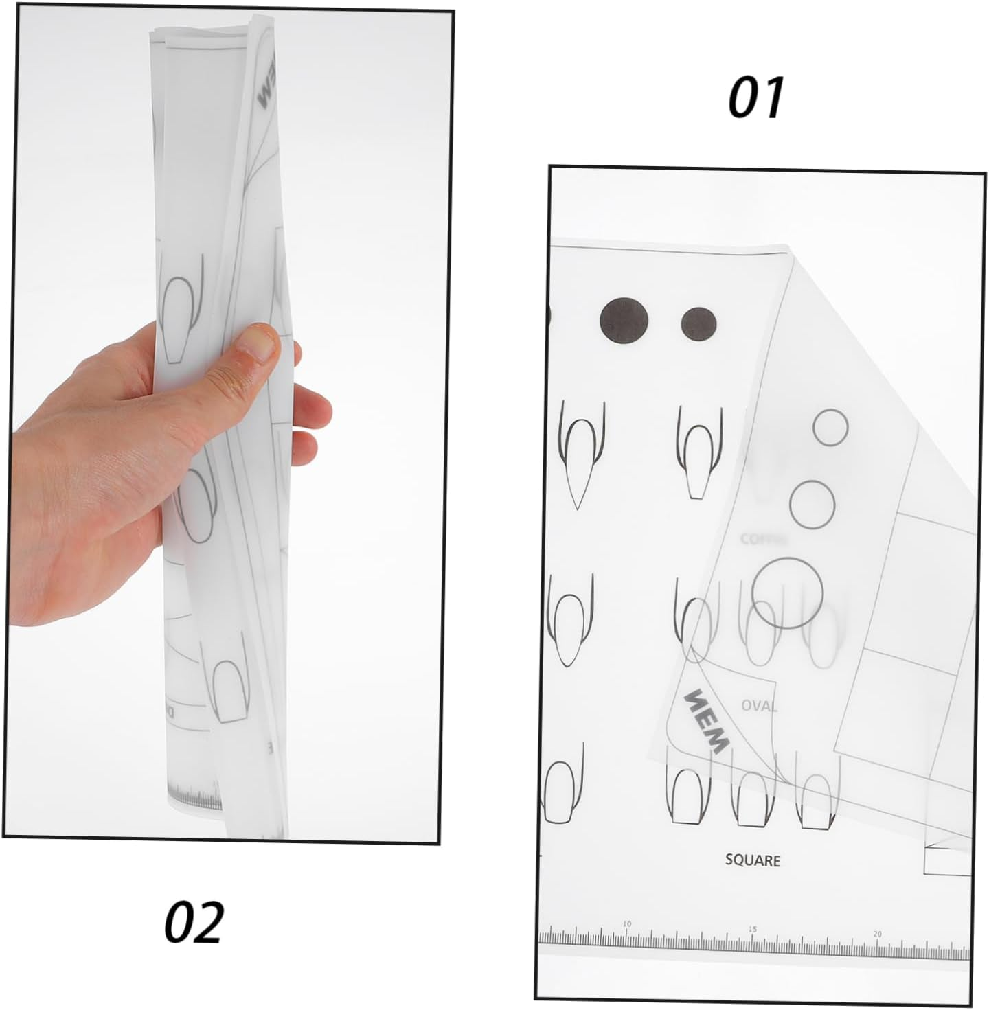 DINHEAROM Silicone Acrylic Nail Training Mat for Manicure Art Practice Reusable Nail Art Application Pad Soft Non Slip Sheet for Creating Beads and Shapes Protective Manicure Work Surface image number 5