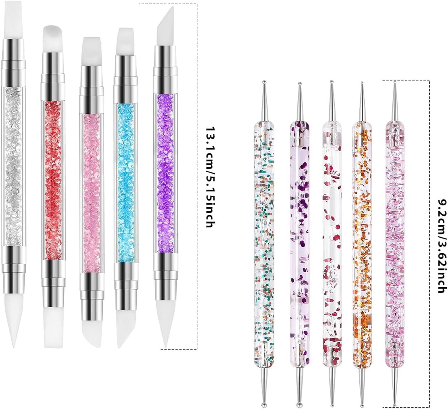 Sculpting Tools for Nails - Double Tipped Sculpting Gel Tools for Nail,Multifunctional Fingernail Carving Aid for Traveling Home School Business Trip image number 6