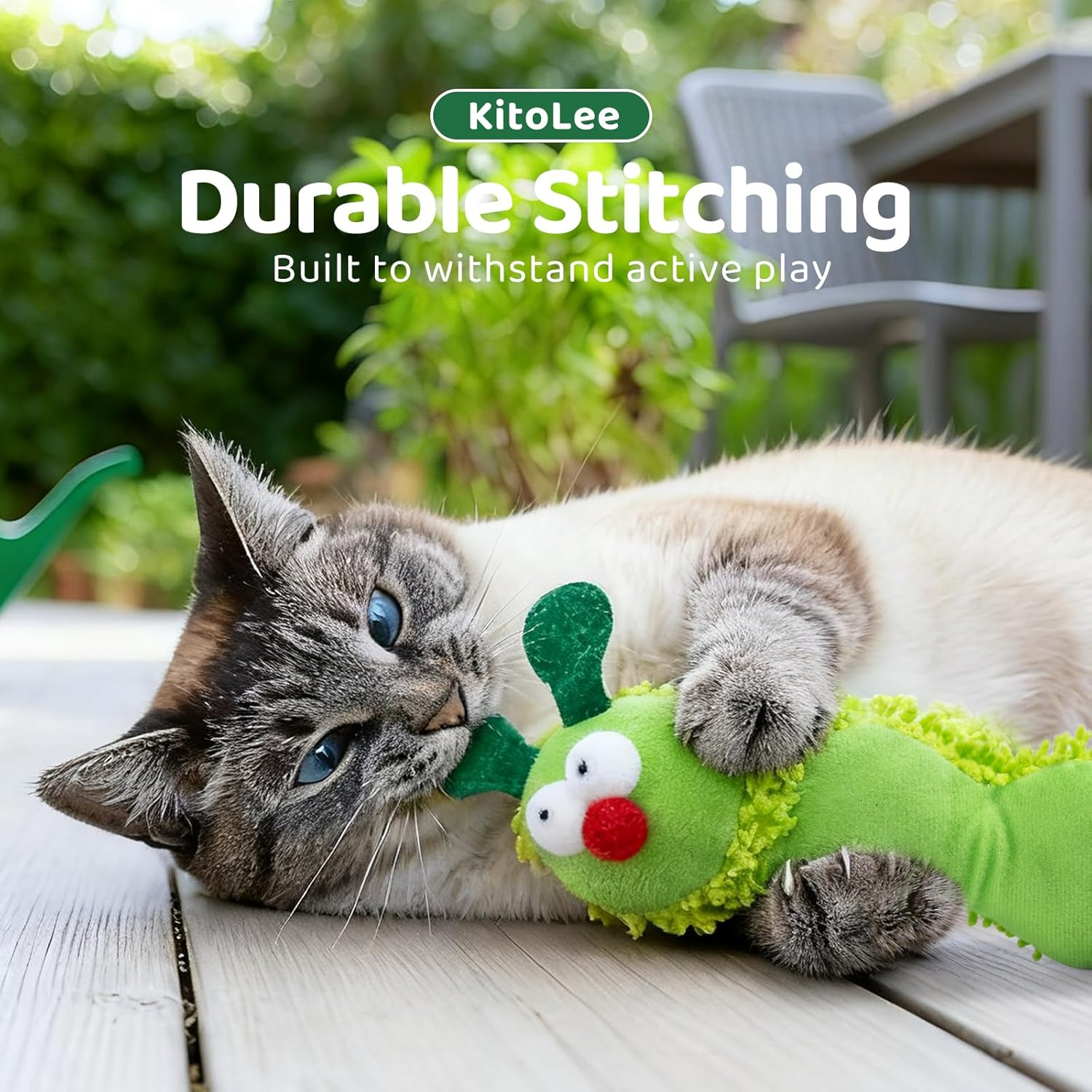 Interactive Plush Cat Toys Catnip Toys for Indoor Adult Kittens Cat Chew Toy for Teeth Cleaning Bite-Resistant Plush Caterpillar,Mouse,Hedgehog Design, Dental Health Benefits (3 PCS)