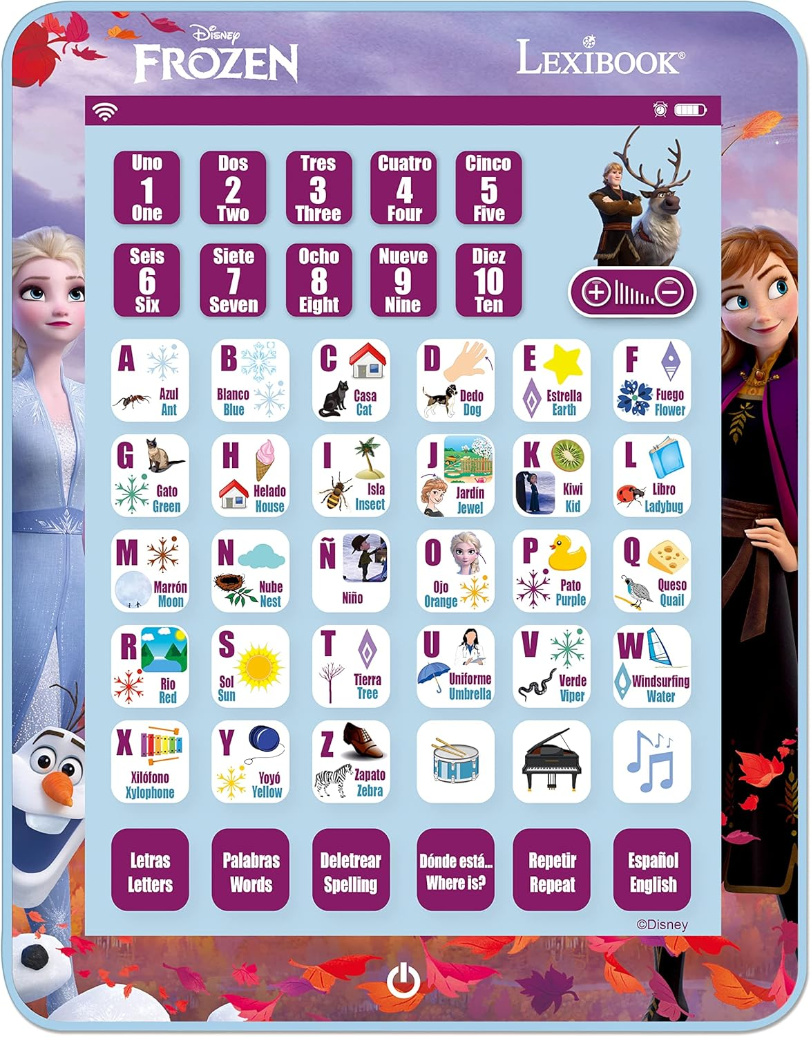 Lexibook Frozen Bilingual Talking Educational Tablet to Learn Letters and Numbers in English and Spanish image number 3