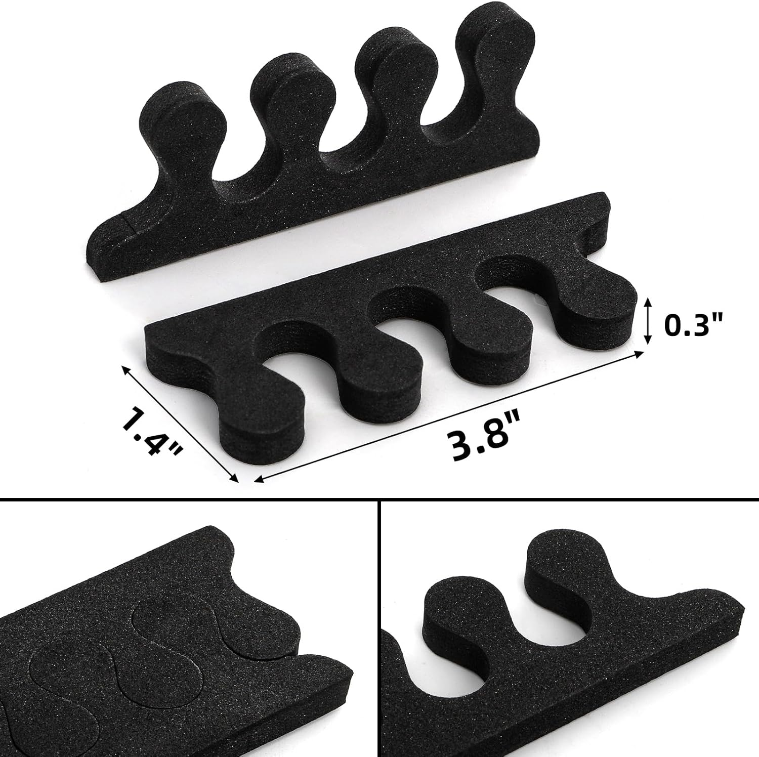 Covzoe 600 Pieces/300 Pair Toe Separators Kit, Sponge Toe Spacers Pedicure Tool for Women, Toe Spreaders Finger Dividers for Nail Art Painting Polishing Spa