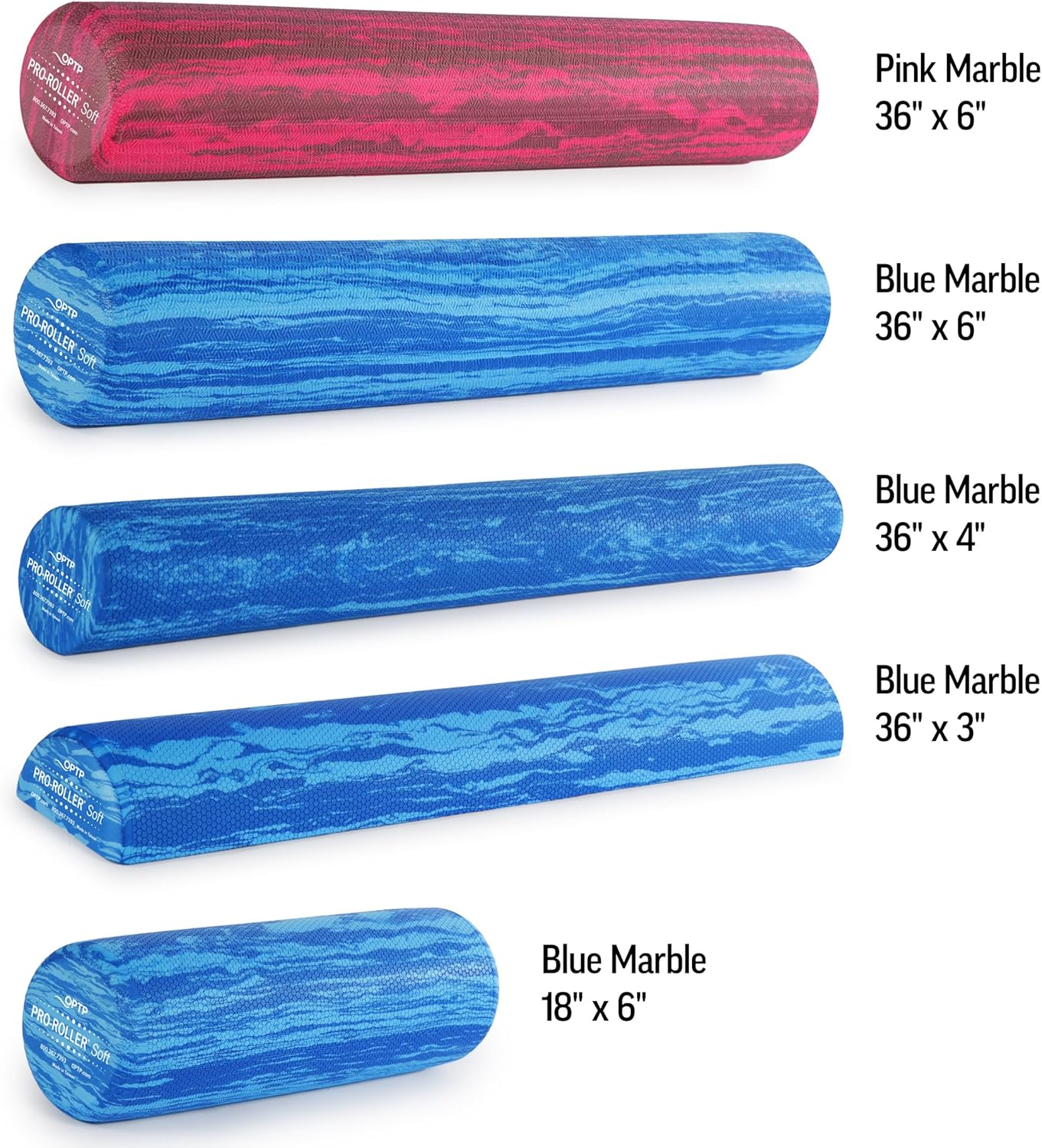 OPTP PRO-ROLLER Soft Foam Roller - Blue 36 X 6 PSFR36B image number 3