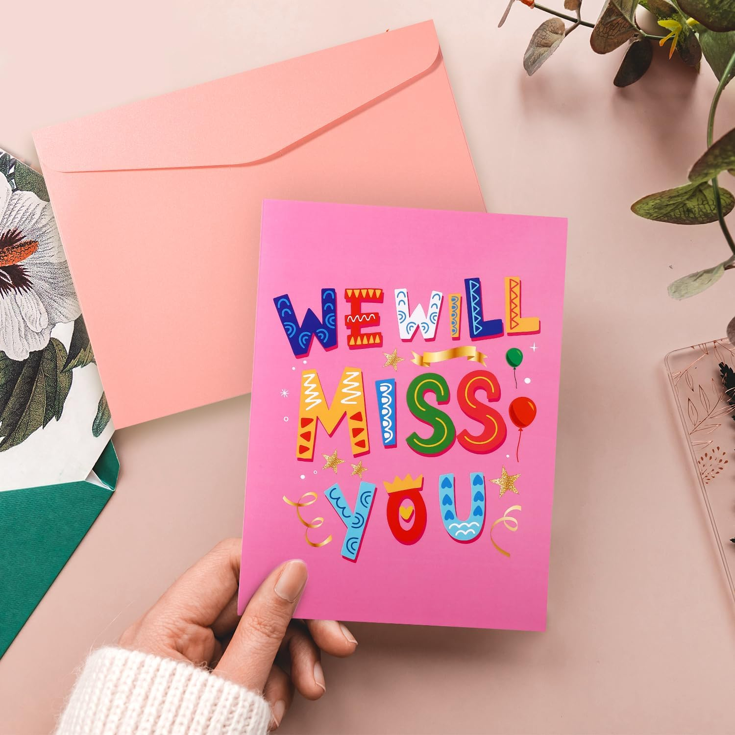 Goodbye Good Luck Card, 15.75X10.63In Large Greeting Card with Envelope Going Away Card Congratulations New Job Card We&rsquo;Ll Miss You Card for Colleague Retirement Men Women Decorations image number 2