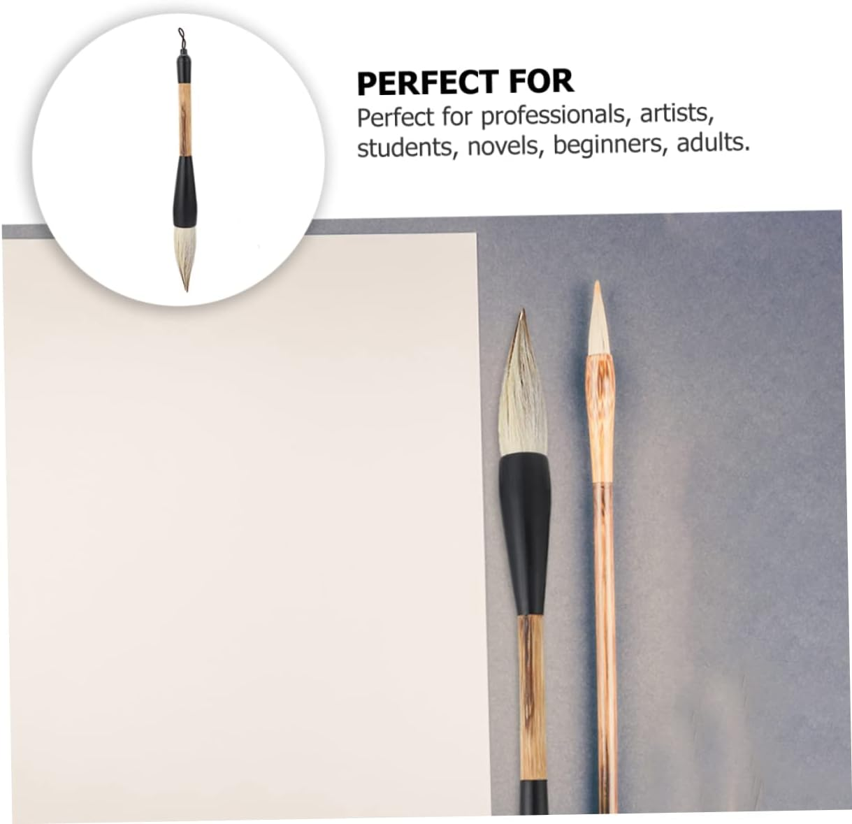 GRIRIW Chinese Calligraphy Brush for Writing and Drawing Traditional Ink Brush for Students and Beginnerschinese and Japanese Styles image number 3