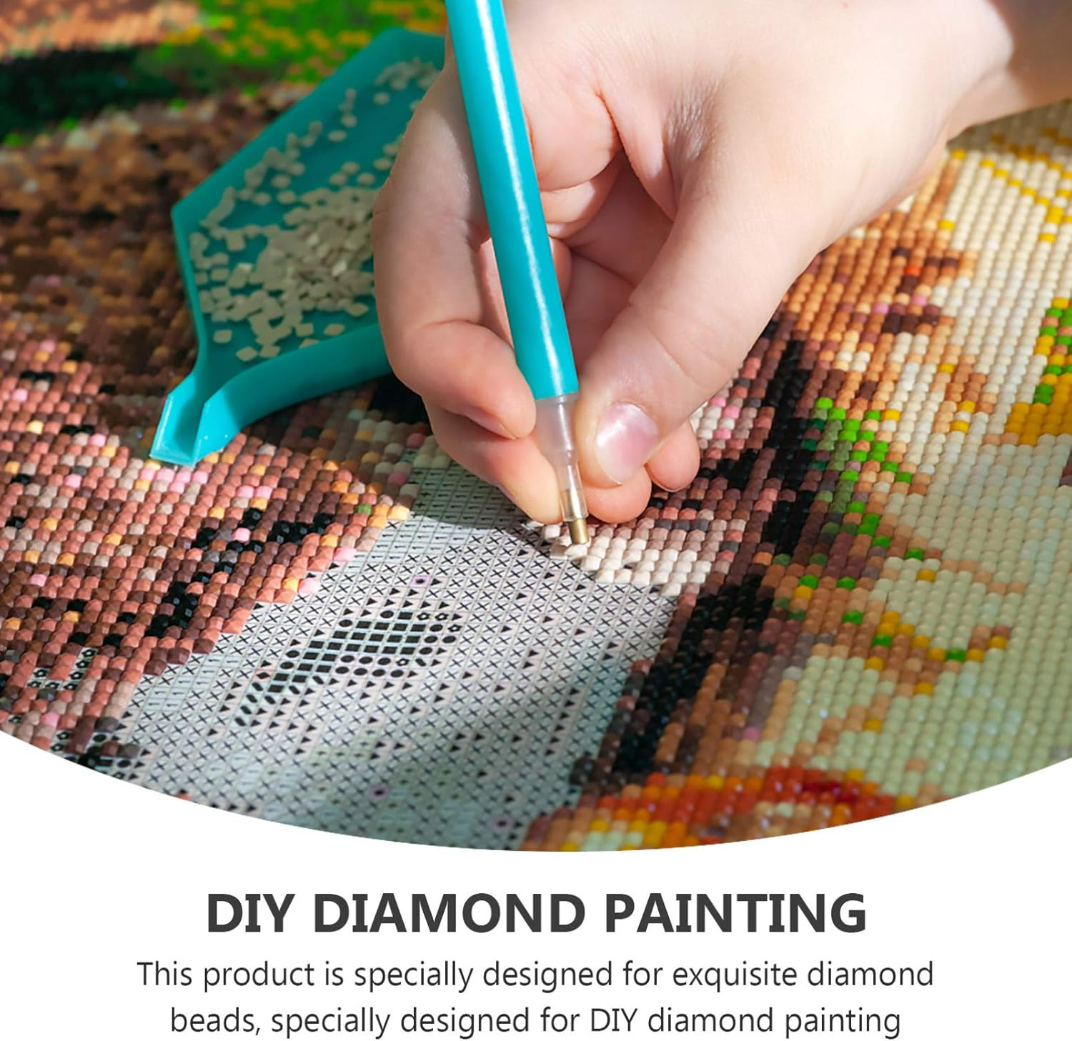 Ciieeo Diamond Drawing Square Diamond Beads for DIY Art Resin Rhinestone Painting Accessories Perfect for Decorations image number 3