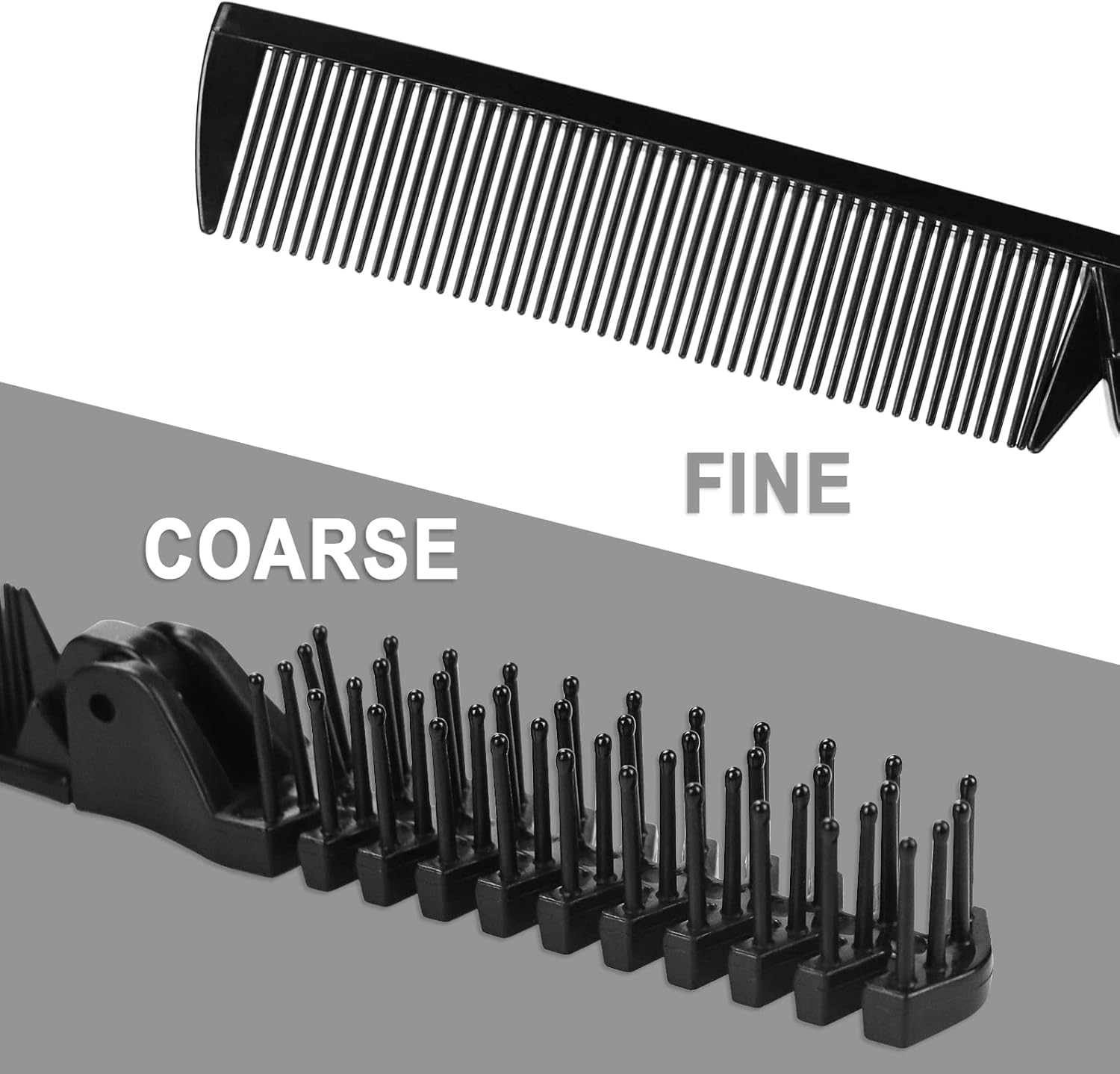 Foldable Combs in Bulk Individually Wrapped, Travel Pocket Hair Comb, Folding Hair Brush Double Headed, Brush Comb Styling Tool for Men Women Combs, Black (One Size, 10, Count) image number 6