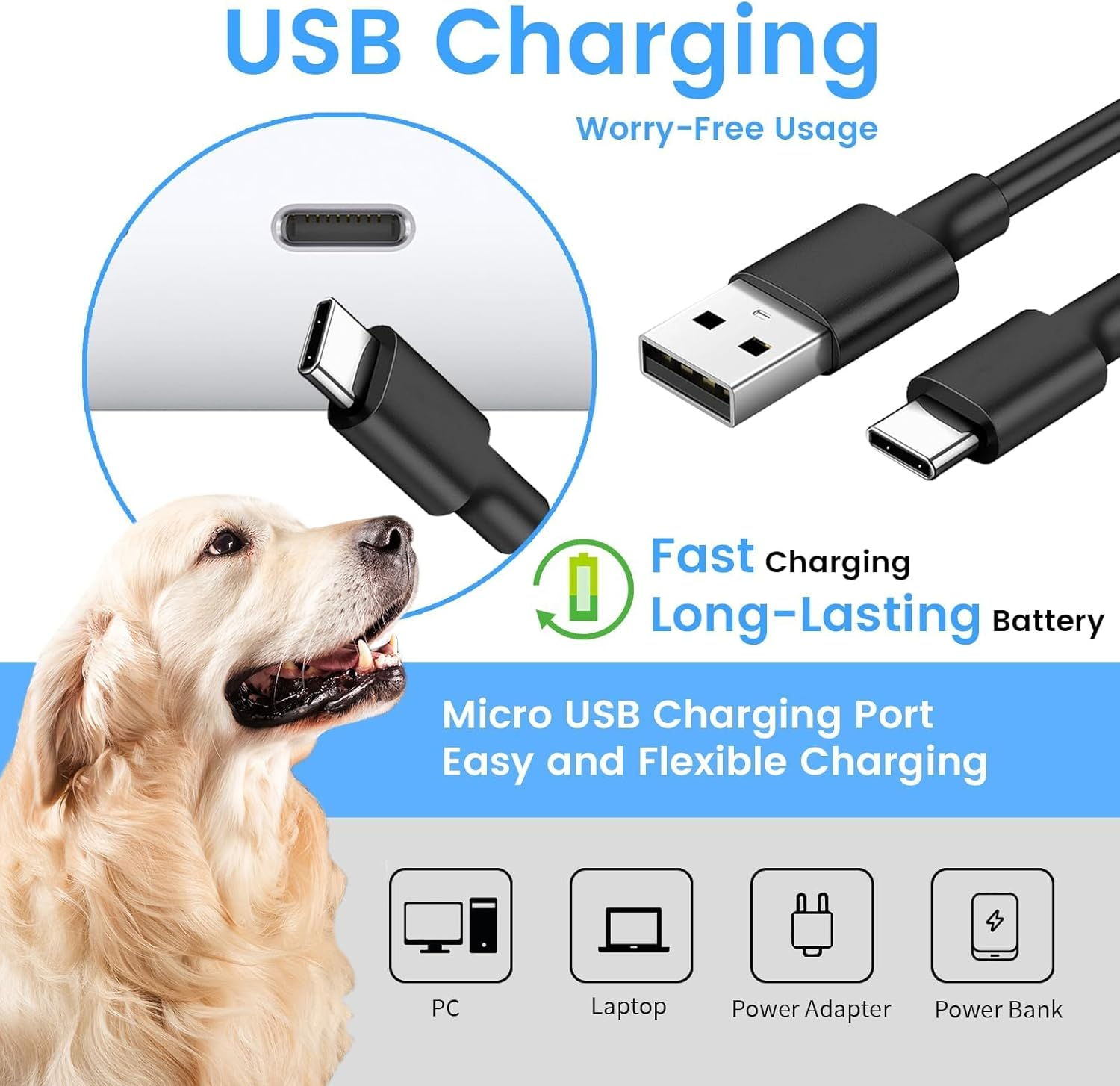 Anti Barking Device for Dogs, Multi-Functional Dog Bark Deterrent Devices up to 30 Ft Effective Control Range,3 Modes & LED Light Ultrasonic Dog Trainer,Safe for Human & Dogs image number 3