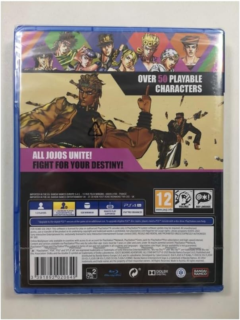 Bandai Namco Jojo'S Bizarre Adventure: All-Star Battle Playstation 4 Game