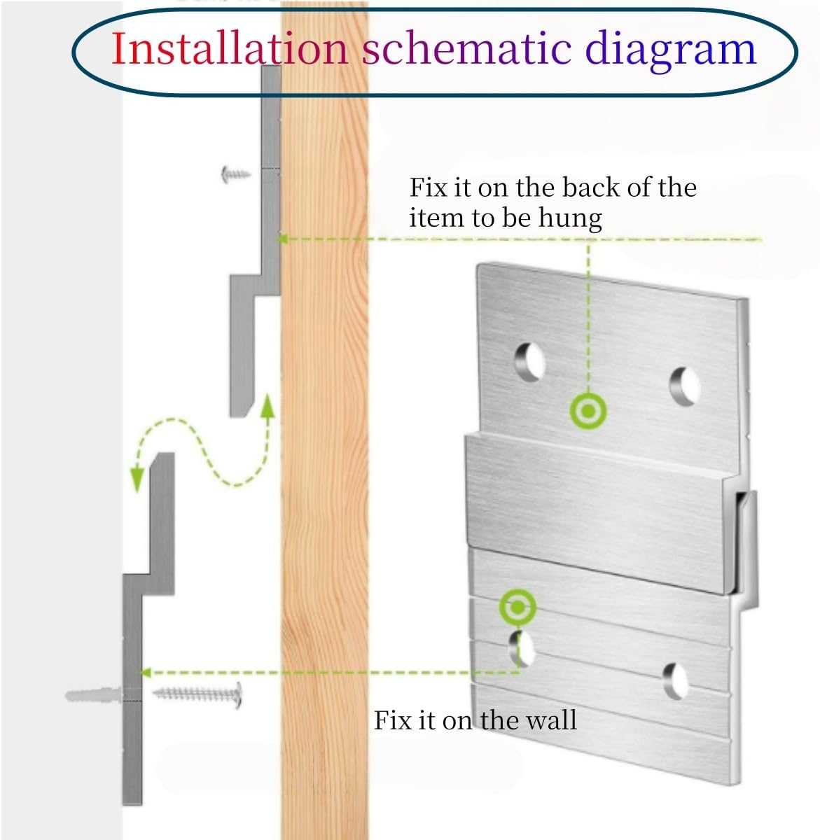 4 Pairs Aluminum Z Clips Interlocking Wall Mounting Bracket Kit,Aluminum Hanger,Screws Picture Hanging Kit Mirror Hardware Brackets for Shelf Artwork Frame image number 5