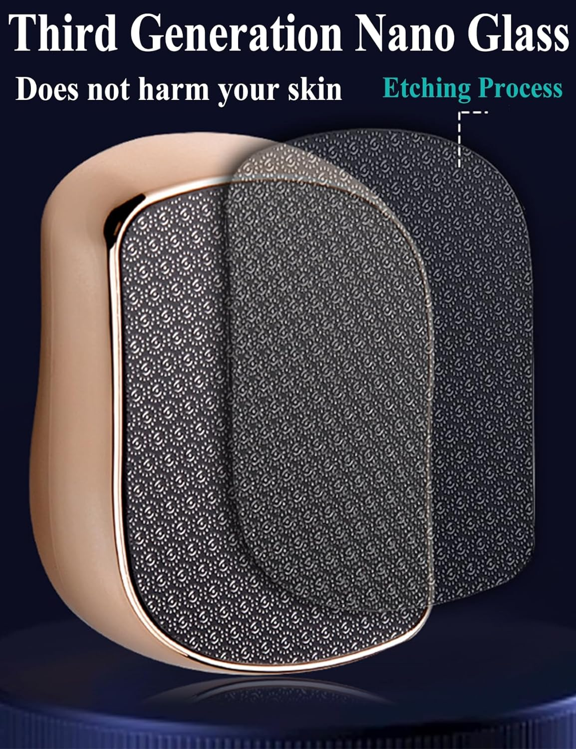 Foot Files Nano Glass Foot File Callus Remover, New Generation of Foot File Callus Remover Pedicure Exfoliating Scrub Scraper Tool for Dead Skin Cracked Dry Wet Feet Safely Remove Tough Calluses (BK)