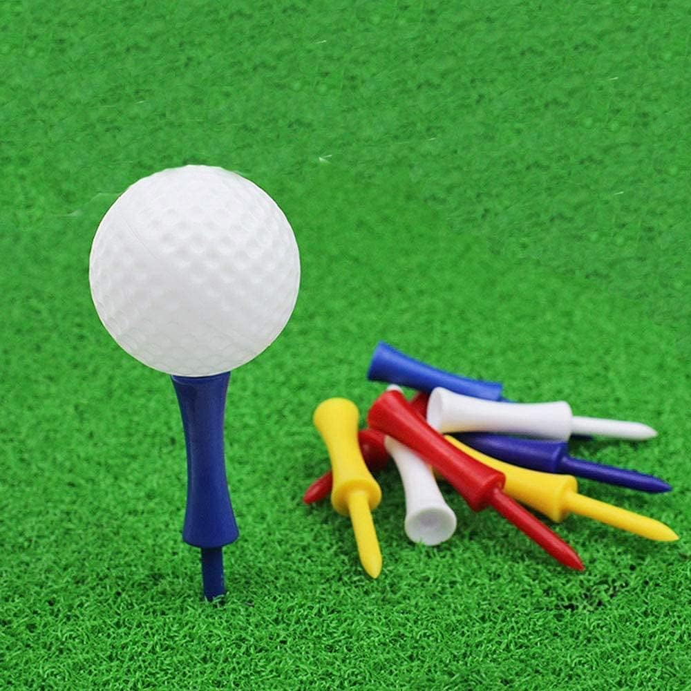 80 Pieces Golf Tee, Double Layer 4 Sizes Golf Ladder Three Way Plastic Golf Tee Kit Golf Castle Suitable for Indoor Outdoor Family Golf Training in a Variety of Colors