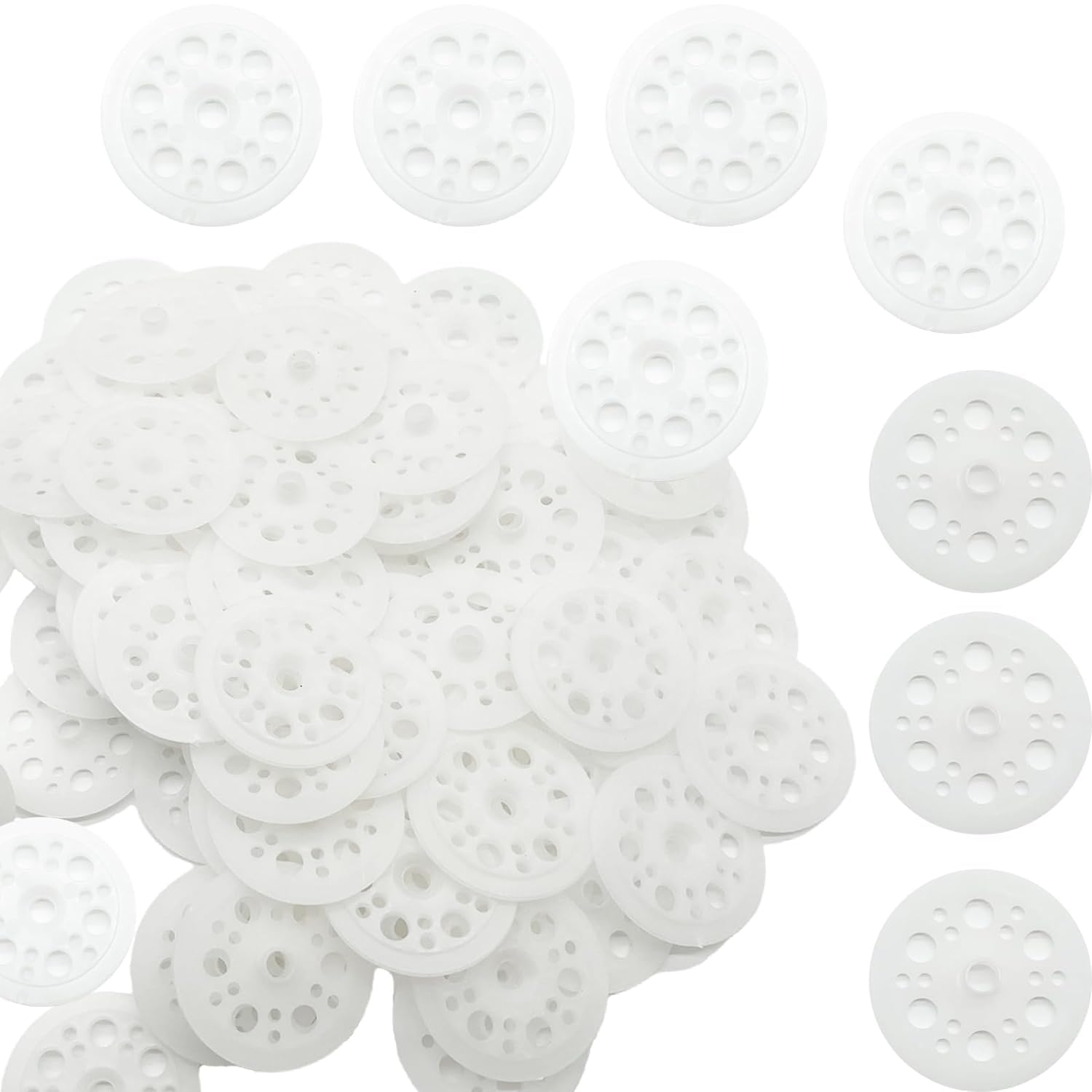 100 Pcs Plastic Washers, Load Spreading Polypropylene Washers for Fixing and Supporting Rigid Foam Insulation Foam Board Load Spreading for Screws Nail, Remove It Easily, Insulation (45 Mm)