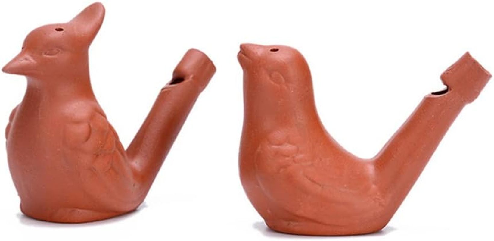 2Pcs Bird Water Whistle, Funny Ceramic Warbler Noise Makers, Purple Clay Pottery Waterfowl Whistle for Birthday Favors Gifts or Outdoor Accessories