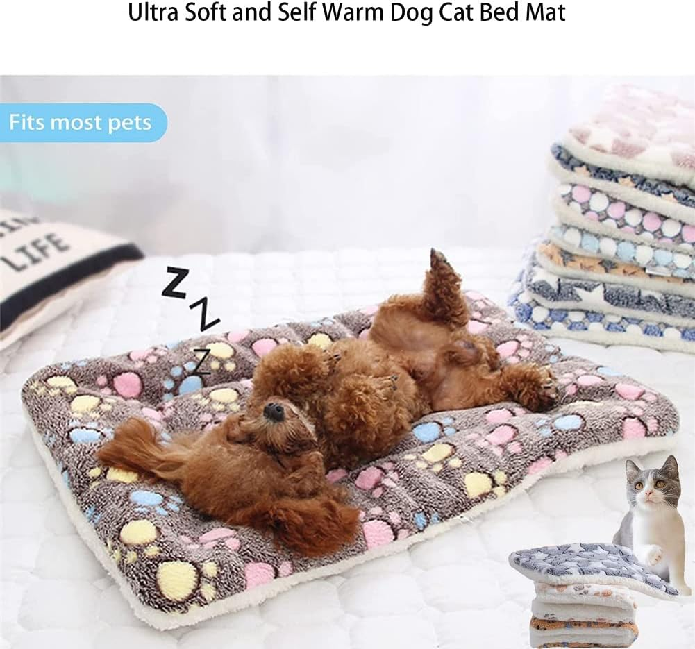 Jfxgjuv Cozy Calming Cat Blanket Large Cozy Calming Cat Blanket for Anxiety and Stress Ultra Soft and Self Warm Dog Cat Bed Mat with Cute Prints Cat Blankets for Indoor Cats Dogs Puppy (Gray,L) image number 6