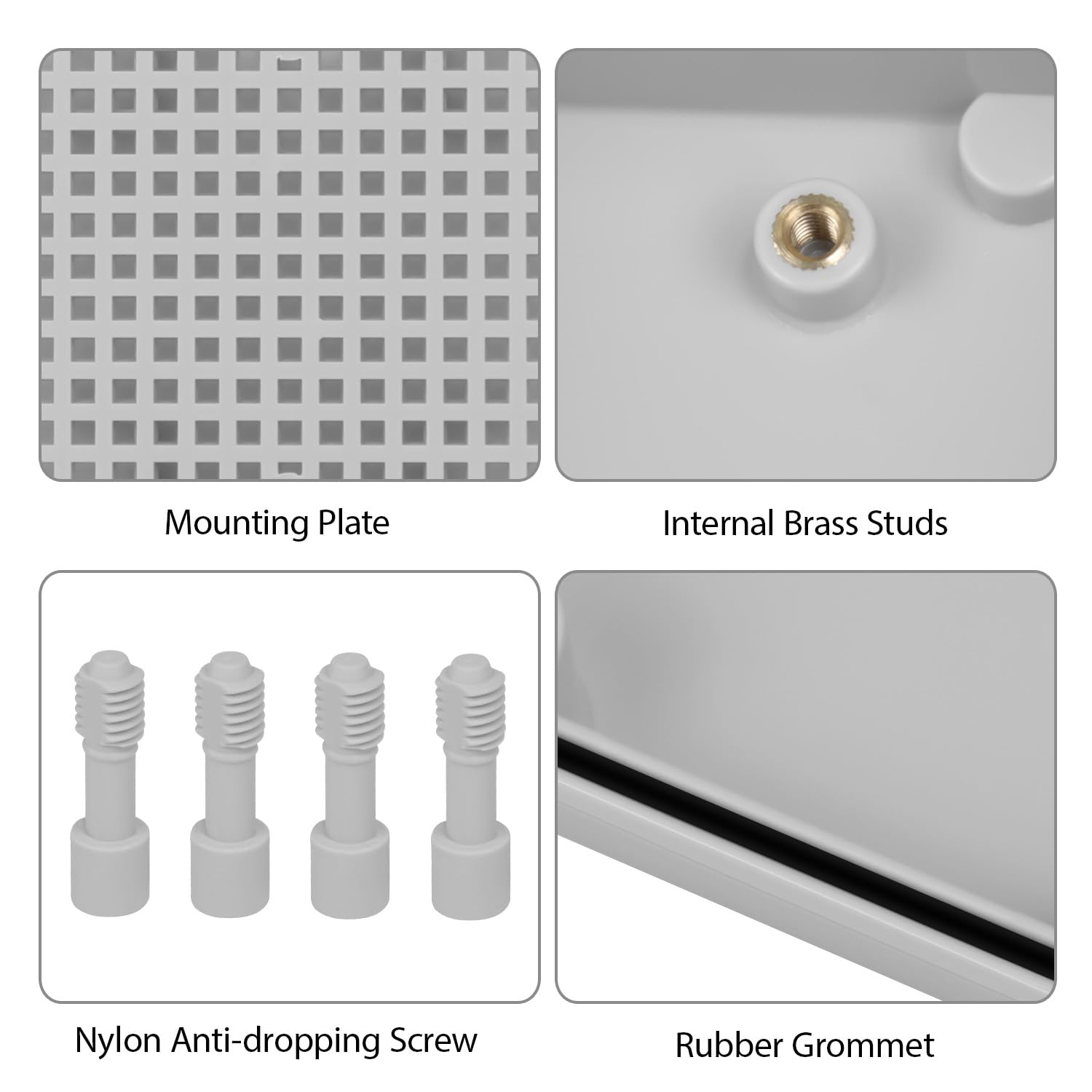 Hohaing Junction Box，9.8"X 3.3"X 3.1" Outdoor Electrical Box with Mounting Plate, IP67 Dustproof Waterproof ABS Plastic Project Box, DIY Electrical Enclosure Gray (250X 85X 80 Mm) image number 4