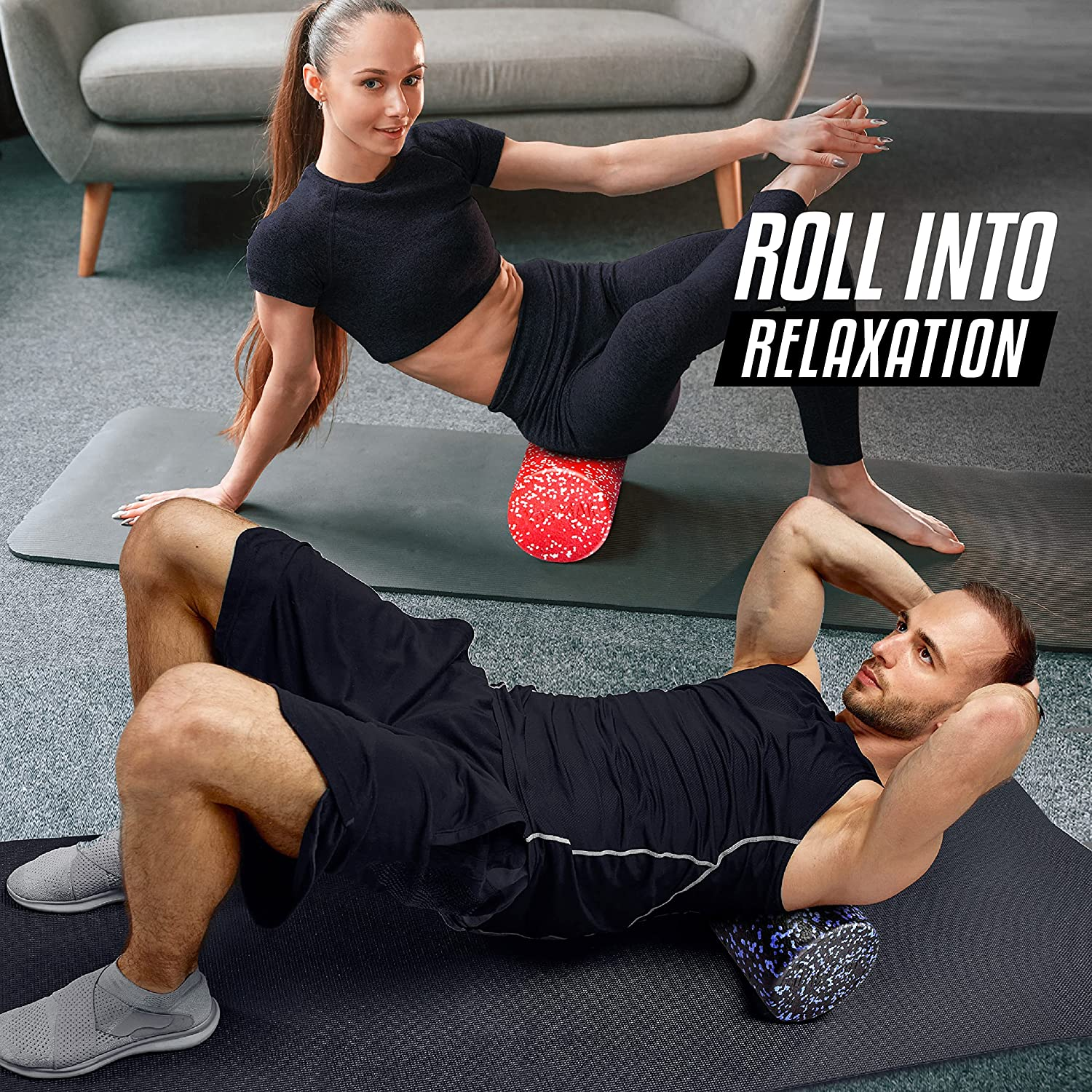 Yes4All Foam Roller - Ultra Lightweight High Density EPP Muscle Roller 30/45/61/91Cm Long for Back, Legs, Workouts, Trigger Point Exercise, Gym, Pilates, Fitness, Yoga, Deep Tissue Muscle Massage image number 2