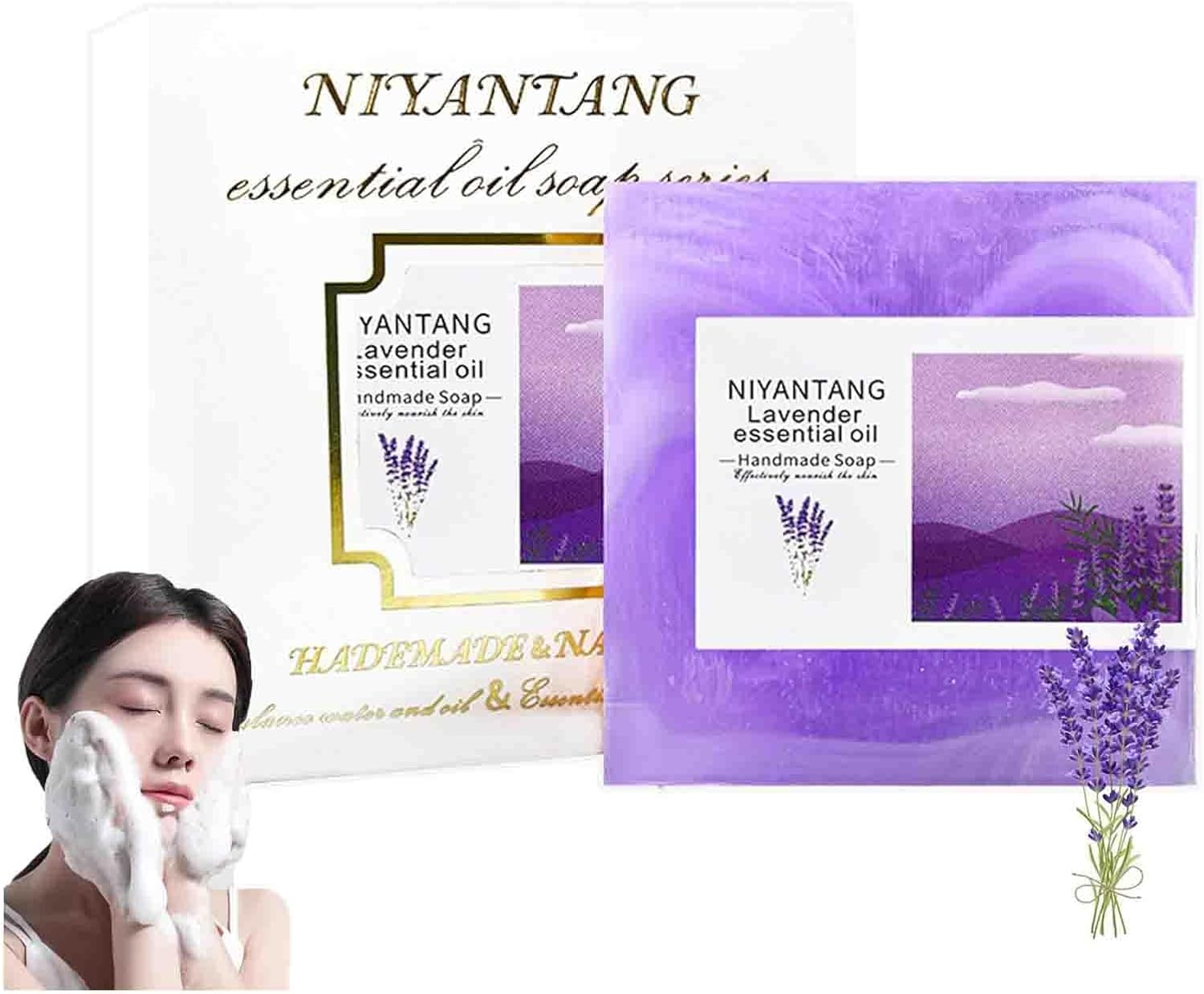 Niyantang Soap, Niyantang Turmeric Soap, Niyantang Rose Soap, Body Soap Bar, Gentle Cleanser Soap, Handmade Niyantang Rose Soap Bar, Niyantang Rose Essential Oil Handmade Soap (E)