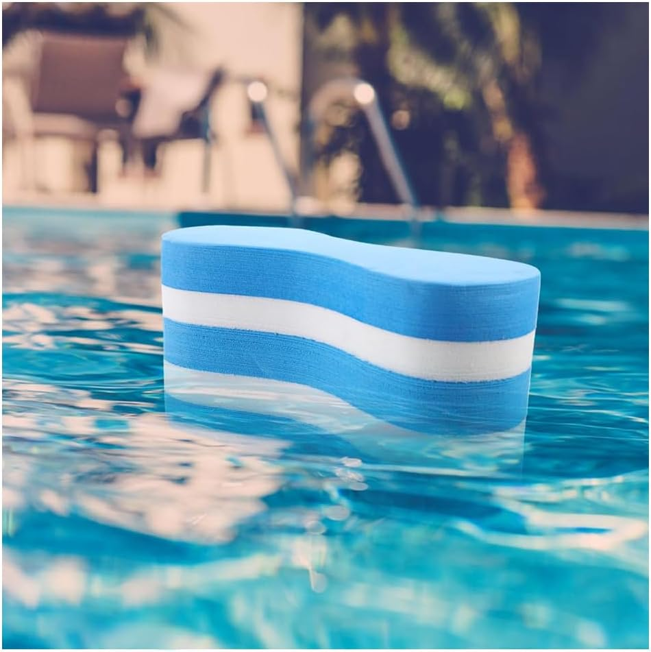 Swimming Float Kickboard,Eva 5-Layer Pull Buoy Leg Float,Pool Training Aid,Legs and HIPS Support for Beginners, Blue White image number 1