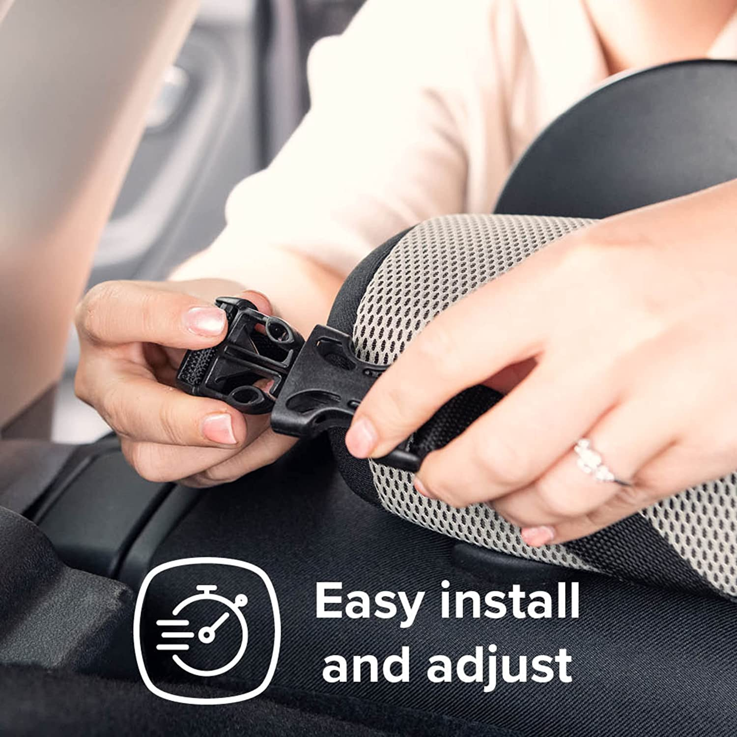 Diono Easy View Pack of 2 Baby Car Mirrors, Safety Car Seat Mirror for Rear Facing Infant, Fully Adjustable with 360 Rotation, Wide Crystal Clear View, Shatterproof, Crash Tested image number 4