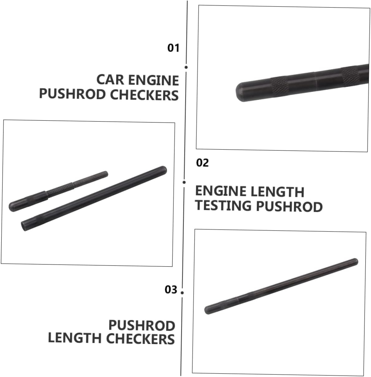 CHILDWEET Pushrod Length Checkers Adjustable Car Engine Measuring Tool Vehicle Engine Pushrod Tester Range 6.80"&ndash;7.80" for Automotive Repair #7702-1 image number 3