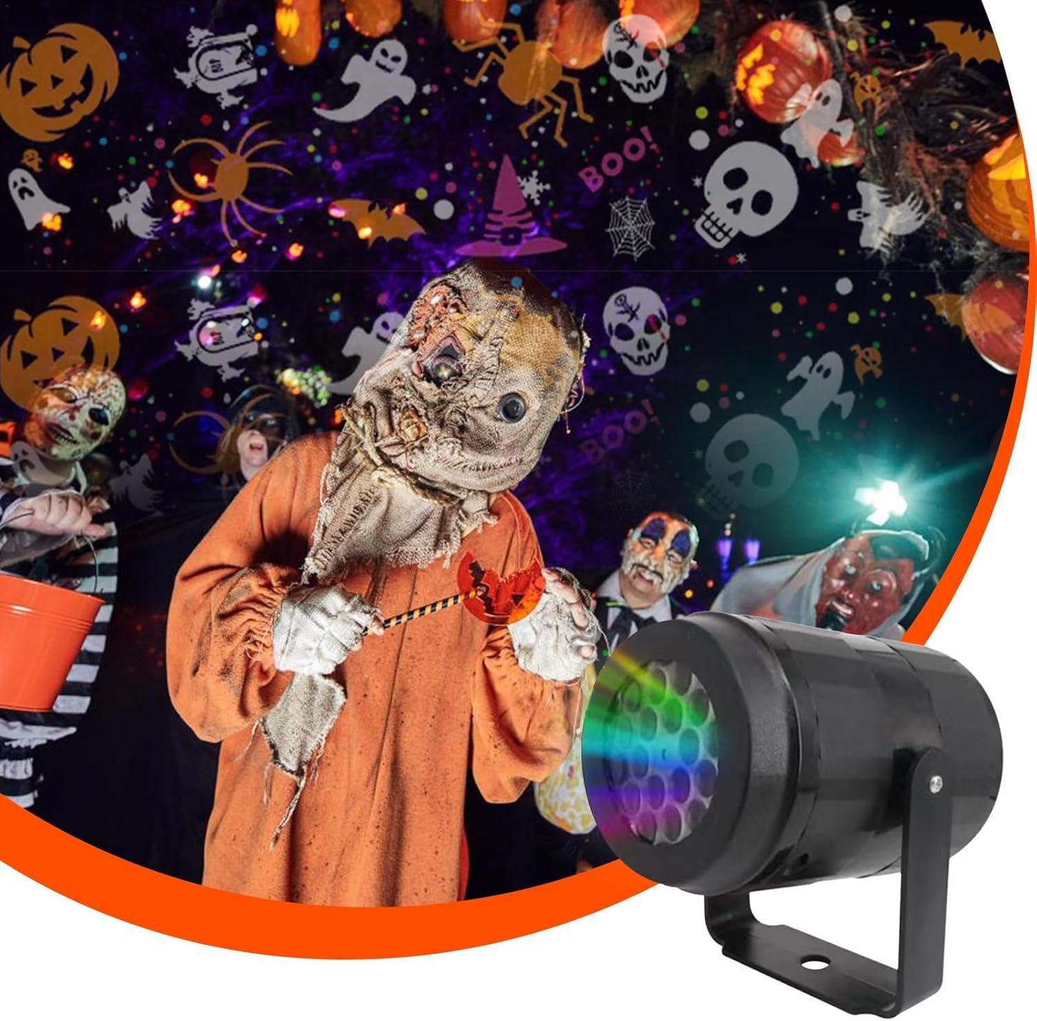 Halloween Decorations Projector Lights - LED Landscape Spotlight Indoor Outdoor Halloween Decor | Moving Halloween Patterns Projector Lights for Indoor Halloween Holiday Night Gathering Party
