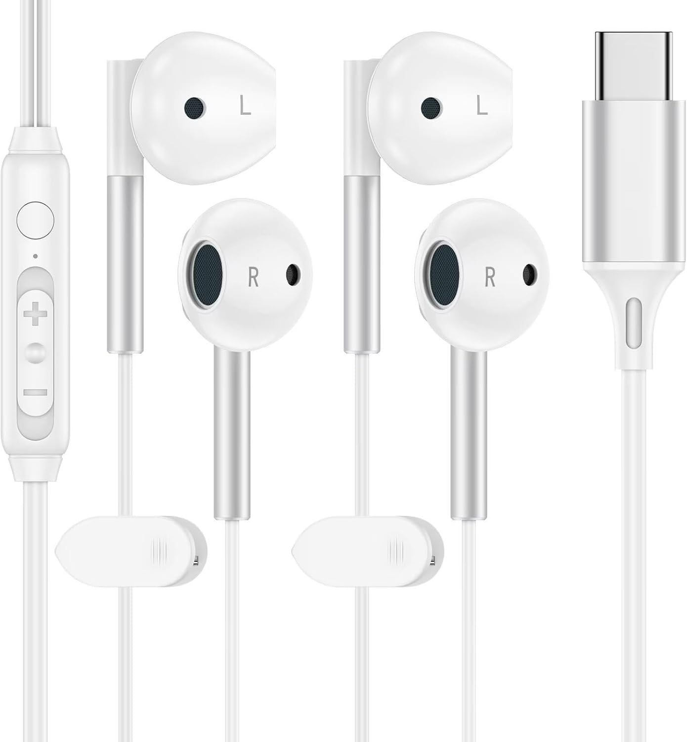 USB C Noise Canceling Earbuds with Microphone & Volume Control Earphones for Iphone 16 Pro Max/16, Type C Wired Earbud Semi in Ear Headphones for Samsung Galaxy S25 Ultra S24 FE S23 A56 Z Fold 7 image number 5