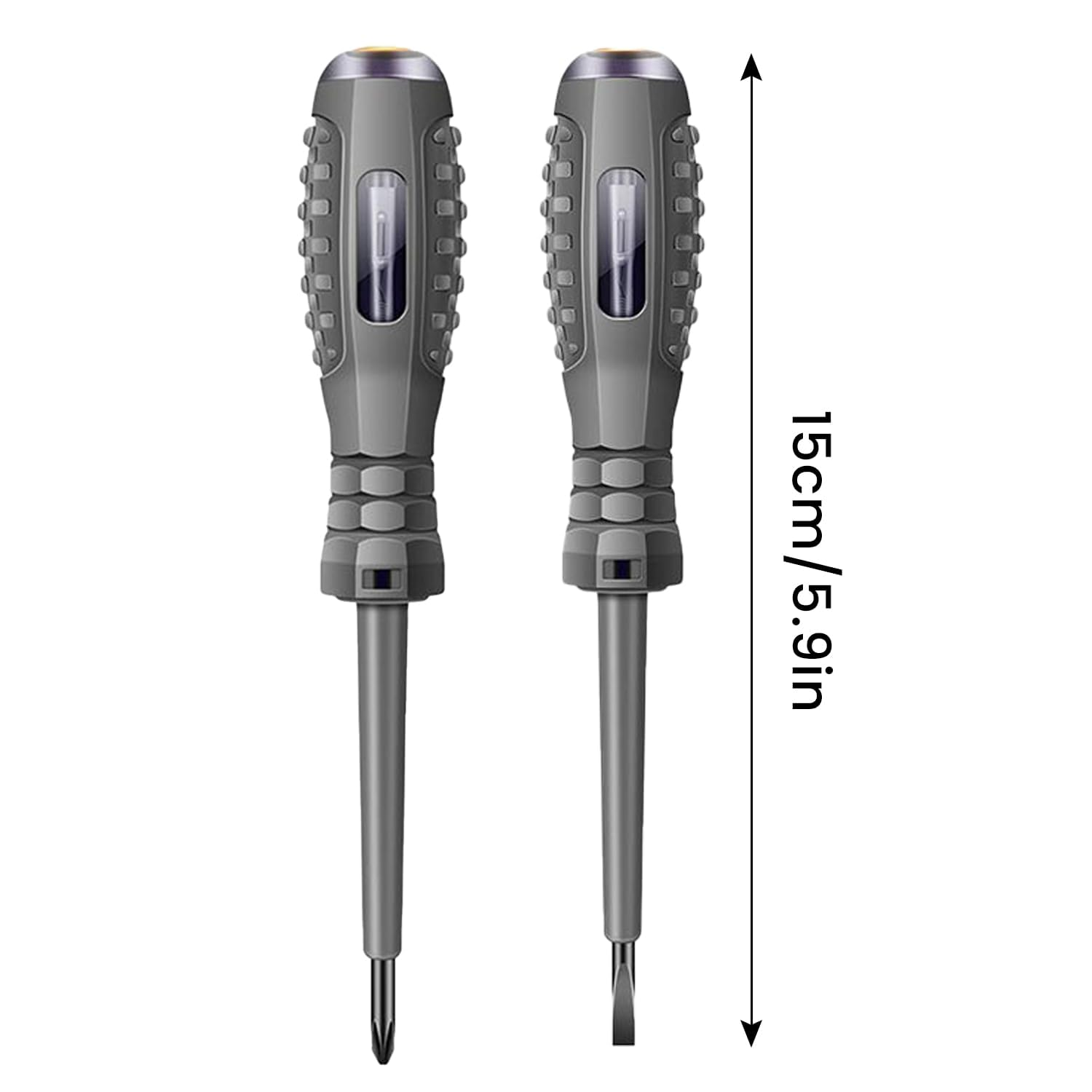 2Pcs Electrical Circuit Tester Pens - 2-In-1 High Torque Strong Magnetic Screwdriver Electricity Detector, Magnetic Screwdriver Heads, Portable Voltage Tester Screwdriver Set