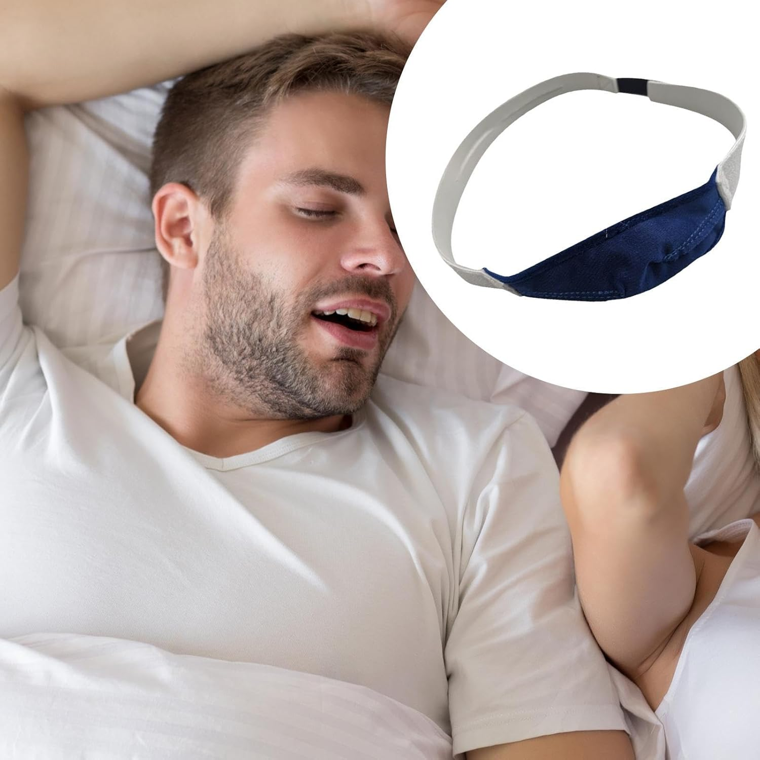 Anti Snoring Chin Strap &ndash; Adjustable Sleep Strap, Snore Reduction Band | Comfortable Chin Strap for Sleeping Aid, anti Snore Device for Men and Women, Snoring Strap for Nighttime Use image number 3