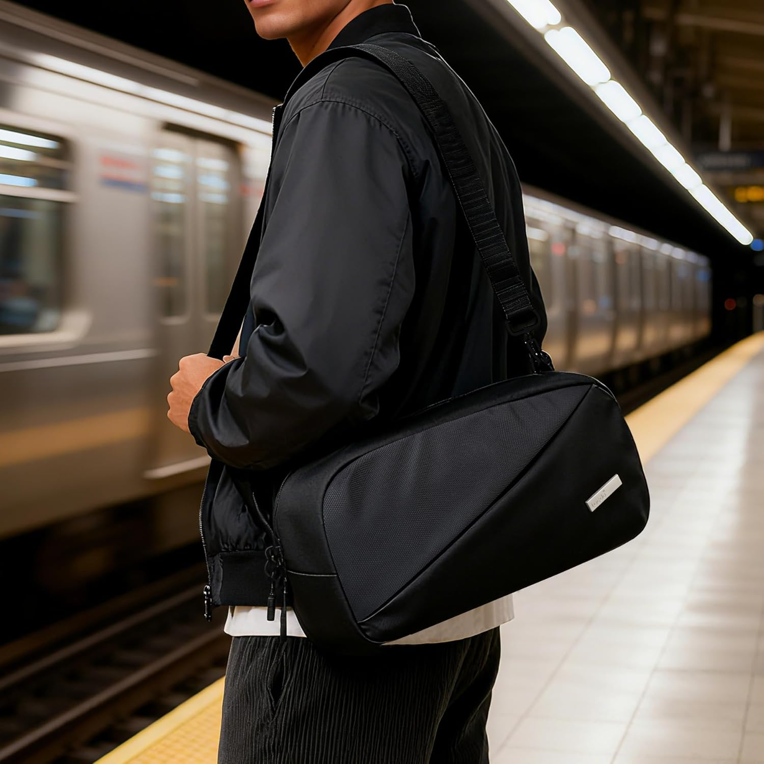 Lacdo Carrying Case for Nintendo Switch 2 / Steam Deck OLED / ROG Xbox Ally X Storage Portable Bag, Protective Crossbody Sling Bag, Steamdeck Case Switch 2 Case Bag Fit Console & Accessories, Black image number 6