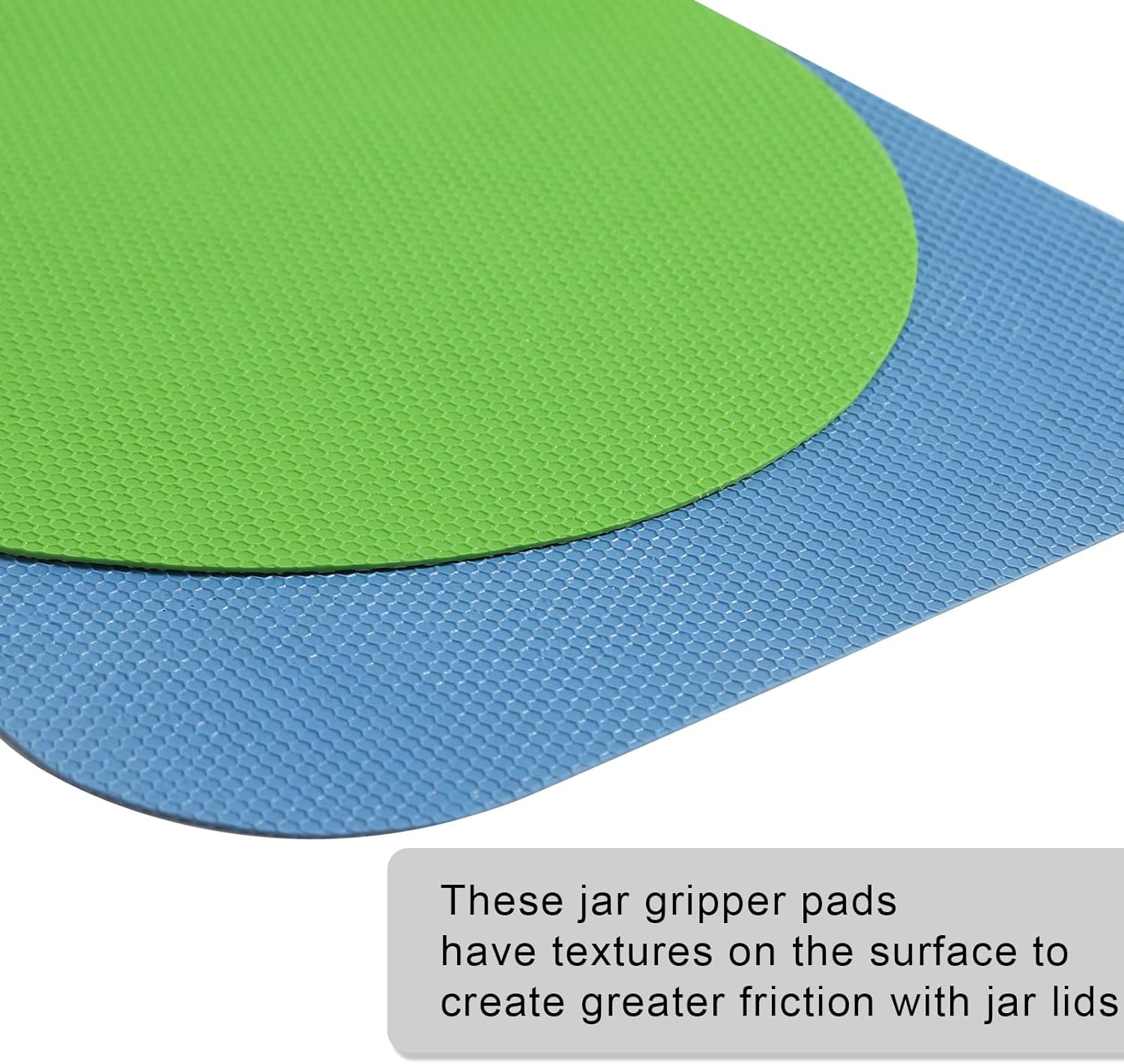 LUTER 4Pcs Jar Opener, Rubber, Multi-Function Silicone Bottle Opener for Seniors with Arthritis Weak Hands Lid Cap Gripper Pads Kitchen Coasters Gadgets(Light Blue, Green) - Light Blue, Green image number 2