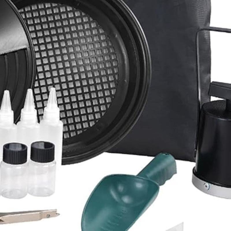 Gold Panning Kit with Portable Sluice Box, Aluminum Alloy Prospecting Trough & Sieve Set for River Gold Mining image number 6