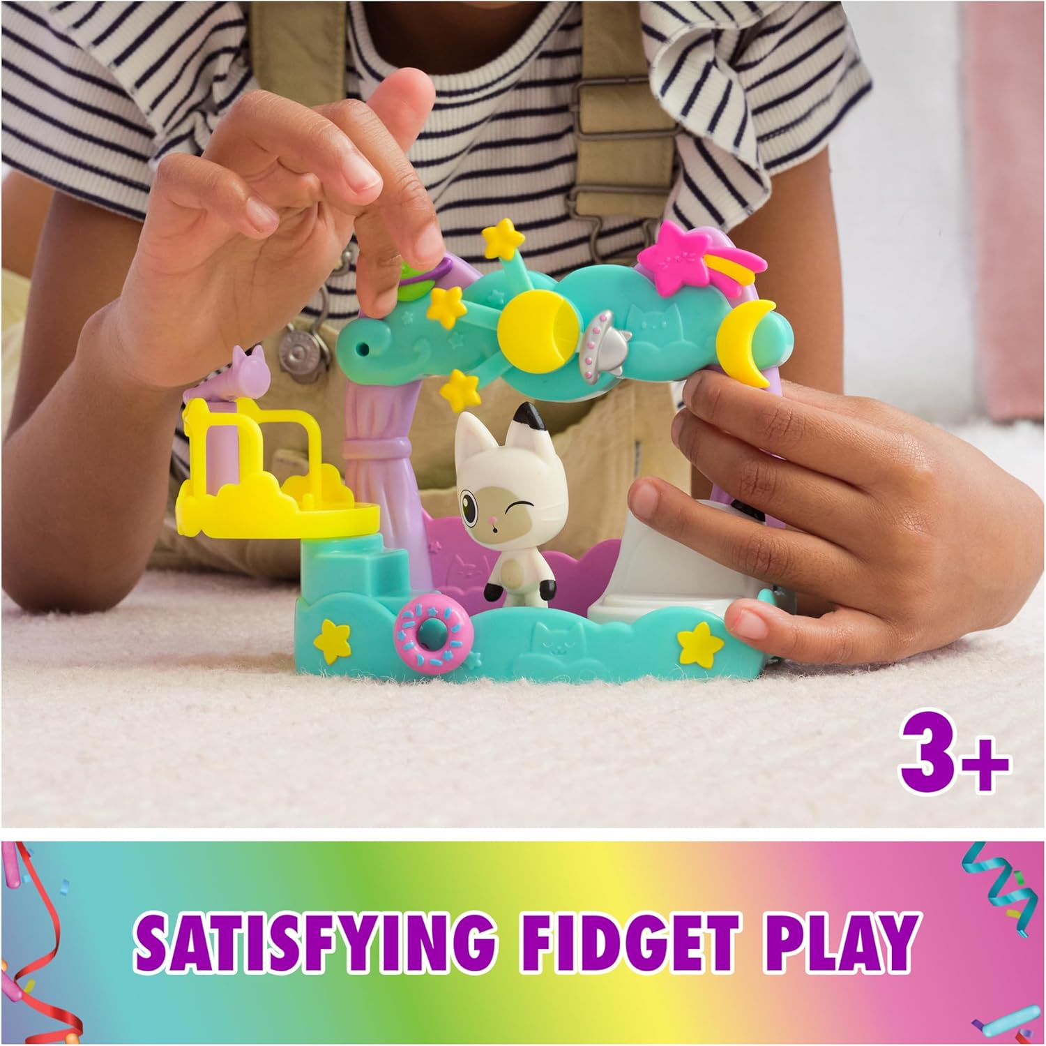 Gabby&rsquo;S Dollhouse, Pandy Paws Dreamy Balcony Playset, 8-Pieces with Toy Figures, Doll House Accessories & Sensory Play, Kids Toys for Girls & Boys 3+ image number 4