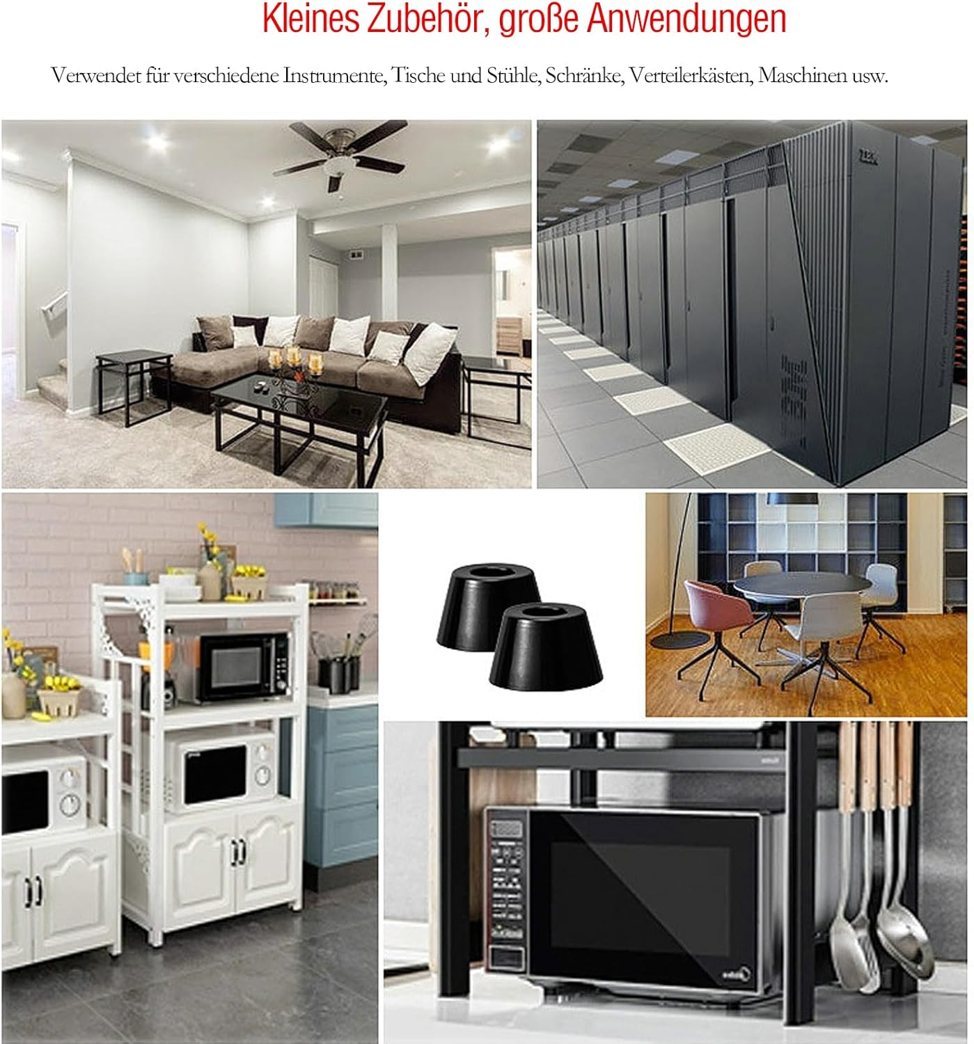 Zakora 20 Pack Rubber Bumper Feet with Stainless Washer and Screws, 0.3 X 0.59 (HD), Soft, Non Slip, Non Marking, Fine Grips for Appliances, Furniture, Electronics image number 5