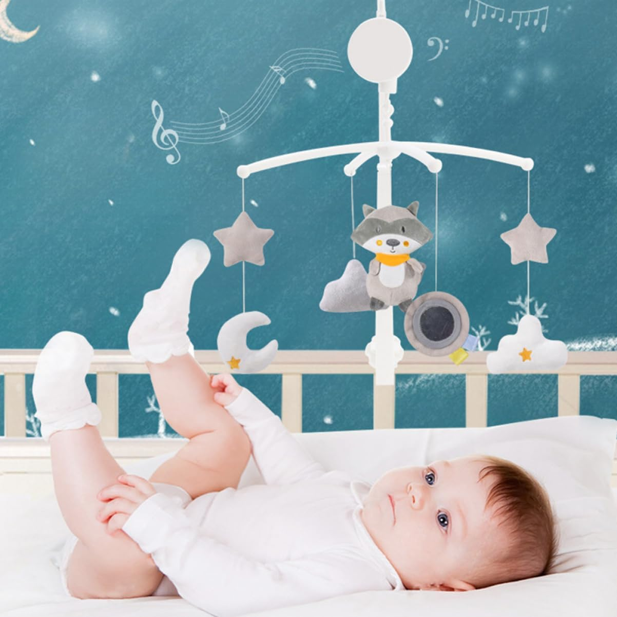 MERRYHAPY Rotate Music Ring Hanging Toys Crib Pendant Educational Plaything Safe for Boy Girl image number 5