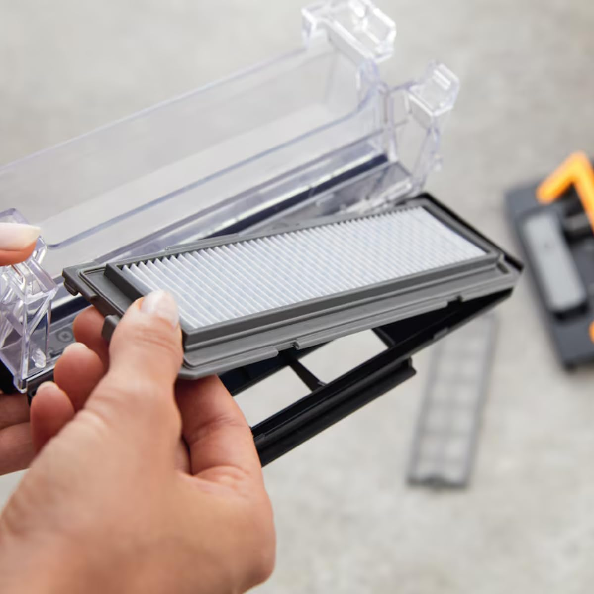 Miele Scout RX3 Robot Vacuum Cleaner, Slimline Robotic Vacuum with 3D Smart Navigation and Airclean plus Filter, Obsidian Black image number 4