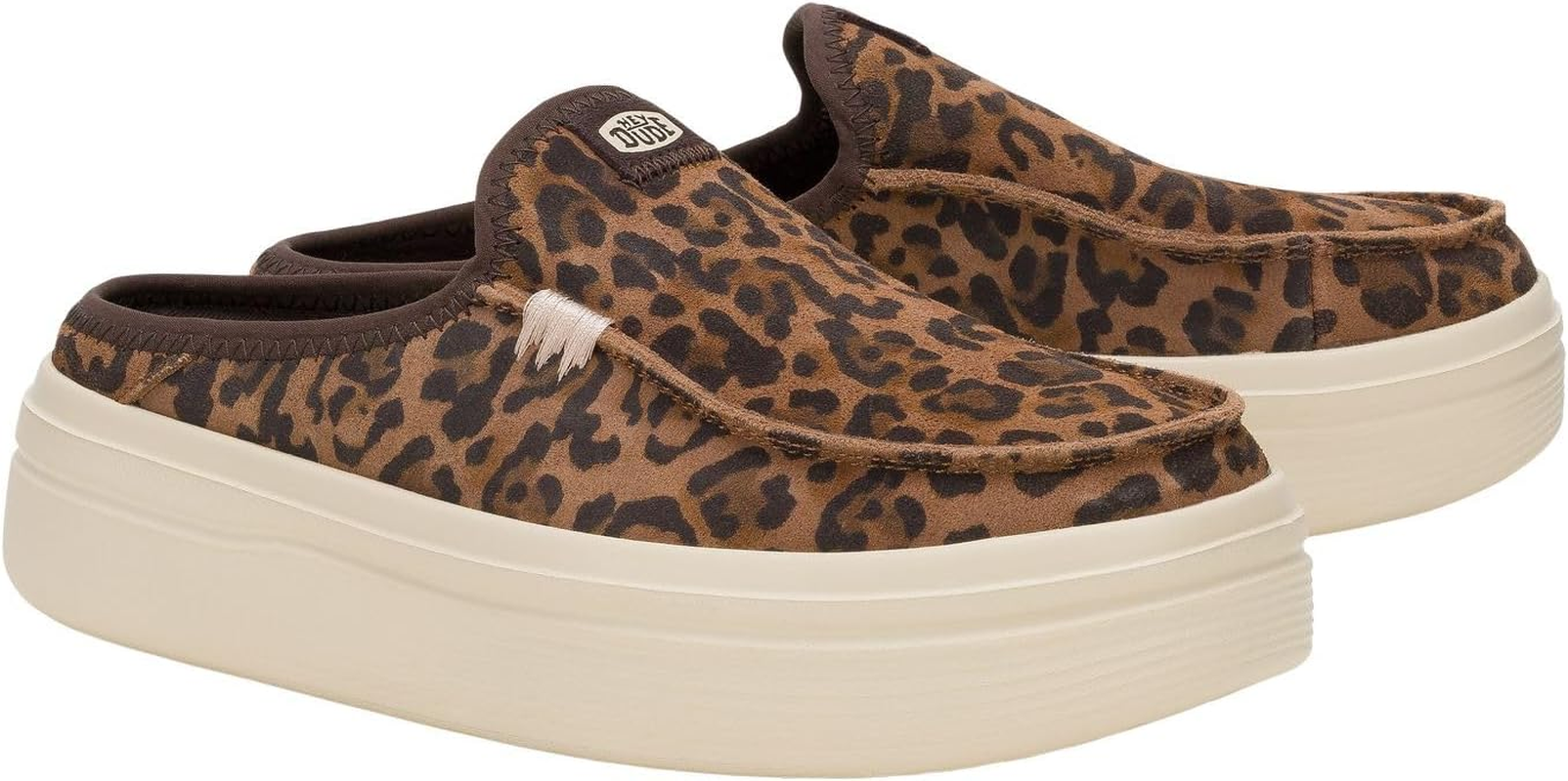 Hey Dude Women'S Austin Lift Classic | Women'S Shoes | Women Slip-On Loafers | Comfortable & Light-Weight, Brown Leopard, 8 image number 4