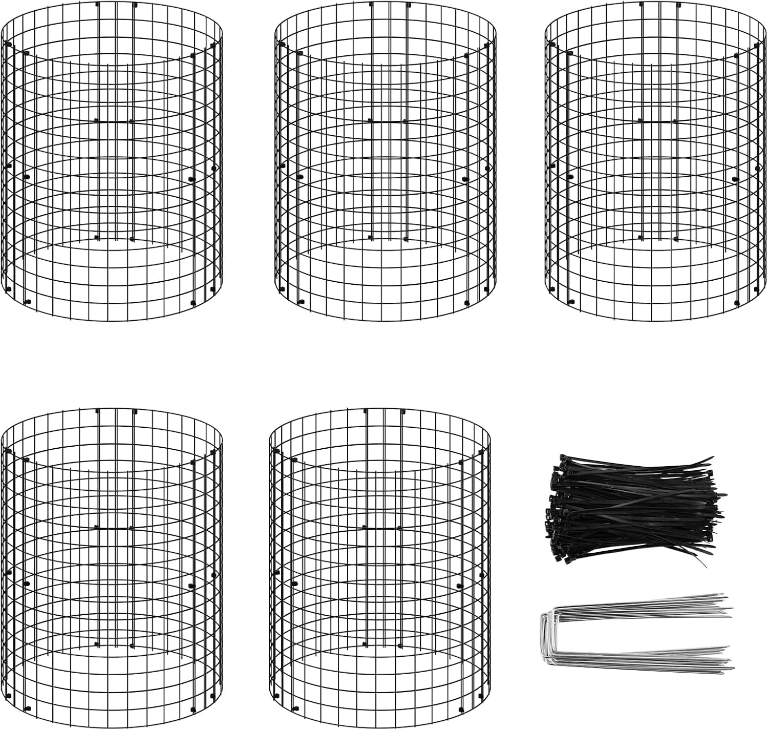 15Pcs Plants Protector from Animals 13.7Inch Metal Mesh Plants Cages to Keep Animals Out Rustproof Garden Protection Covers for Indoor Outdoor Garden Zjmcajy(Blackish Green,15) image number 4