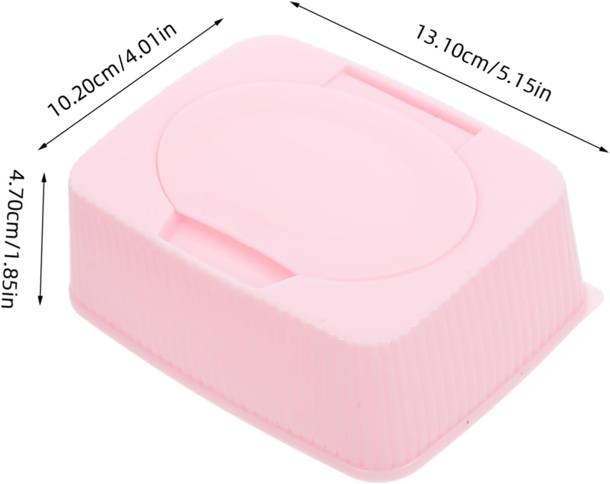 Baby Wipes Storage Box Flip Lid Dustproof Plastic Wipe Dispenser Pink for Nursery and Travel Keeps Fresh and Moist 1 Piece image number 5