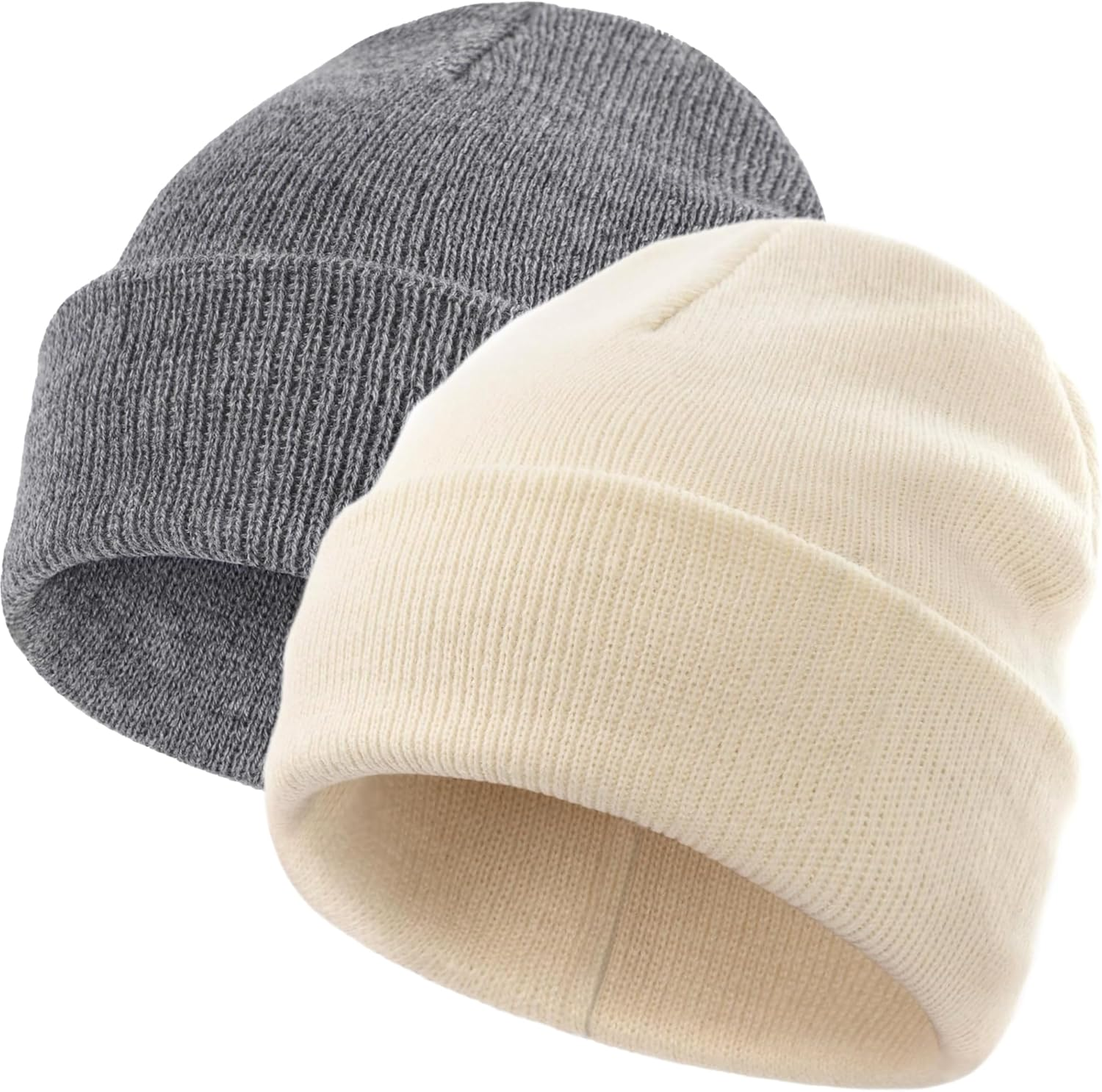 Vidsel 100% Cotton Toddler Beanie Hats for Baby Boys Girls Kids Infant Winter Hat Soft Warm Knit Cuffed Caps image number 5