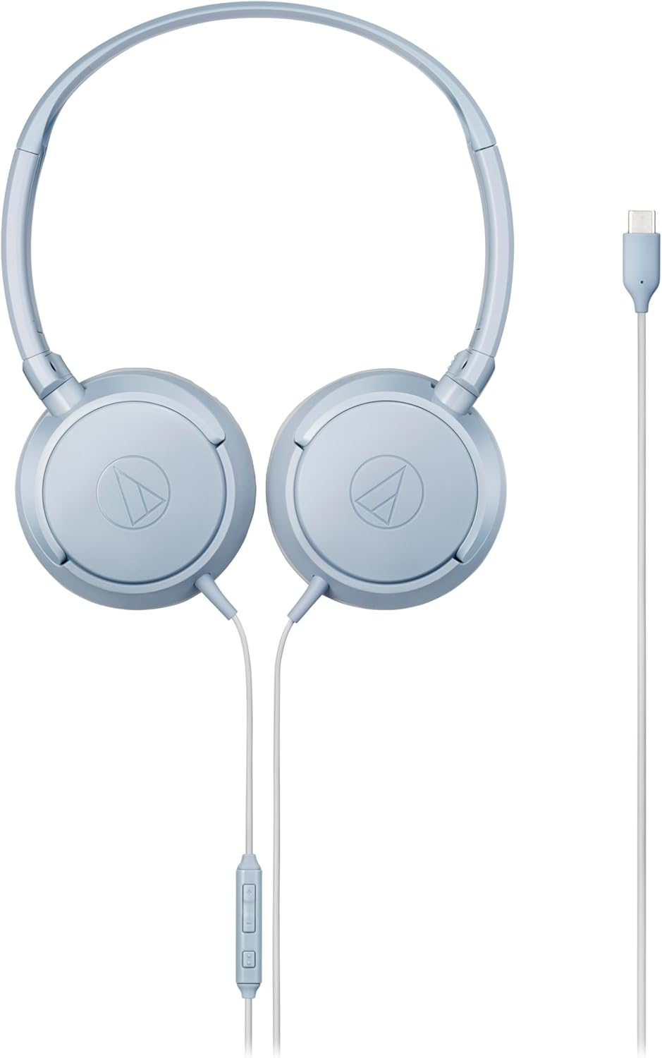 Audio-Technica ATH-S120C Headphone, On-Ear, Wired, 3.7 Ft (1.2 M), USB Type-C Connector, Microphone, for Web Conferencing, Remote Control, Lightweight, Compact, for Iphone 15, Ipad, PC, Windows, Mac, - Gray image number 1