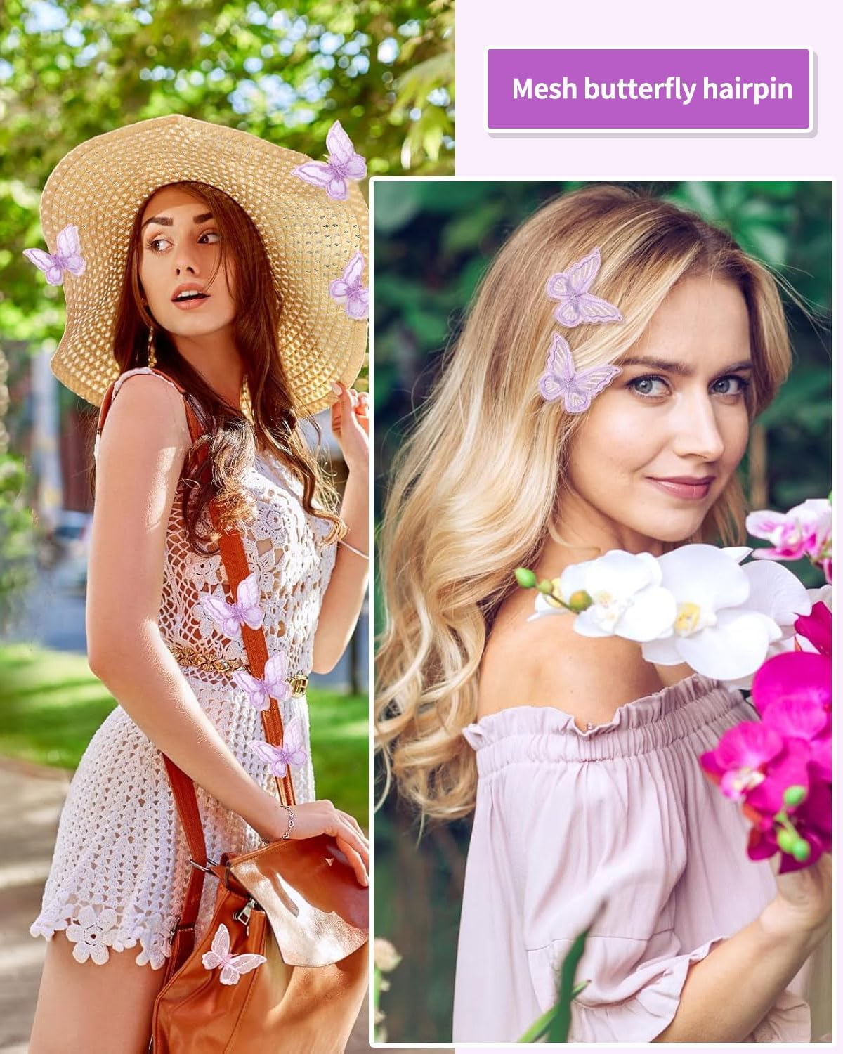 KGDUYC 6 Pieces Butterfly Hair Clips Hair Pins Hair Clips Butterfly Hair Clips 6 Pieces Butterfly Hair Clips Small Hair Clips Mini Butterfly Hair Clips