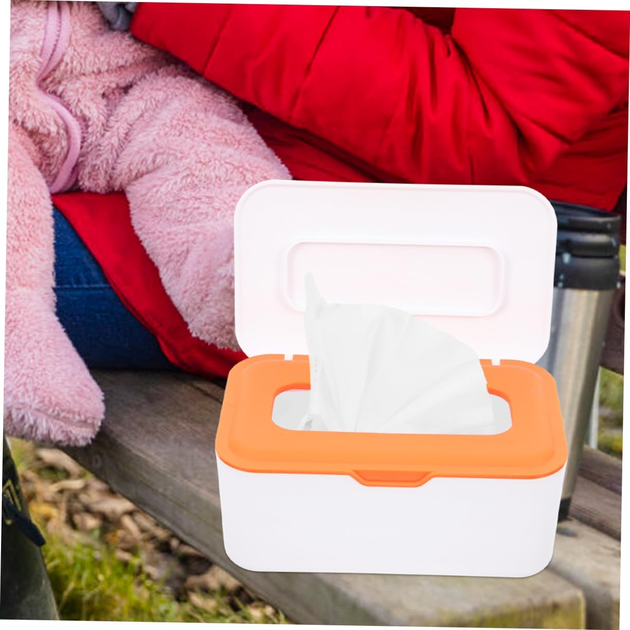 2Pcs Wet Wipes Dispenser Box Tissue Box Holder Desktop Holders Napkin Tissue Containers Retro Container image number 2