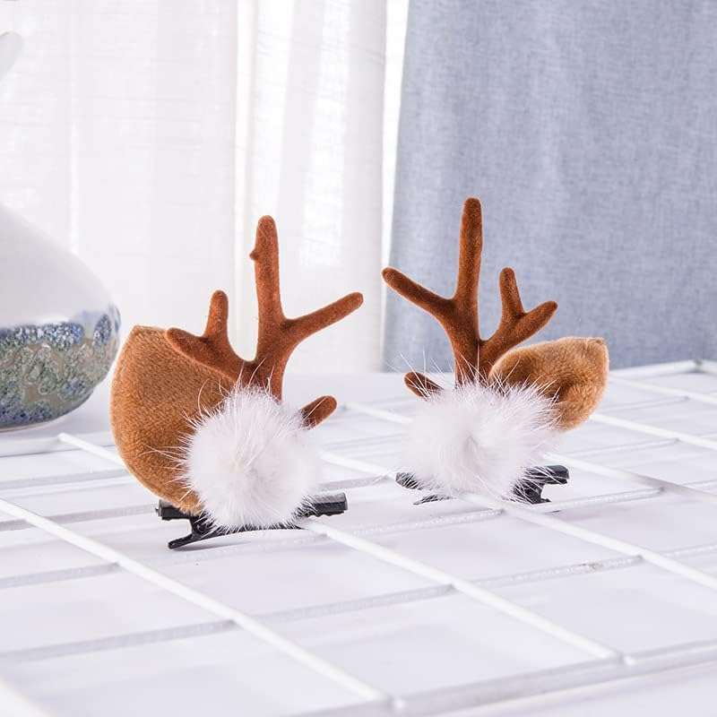 Christmas Antler Hair Claw Clips Hair Claw for Women 1Pack Christmas Deer Hair Claw Clips Christmas Headband Christmas Hairband Clips Hair Clips Brown Cute Christmas Clips Cute Hair Clips Accessories image number 6