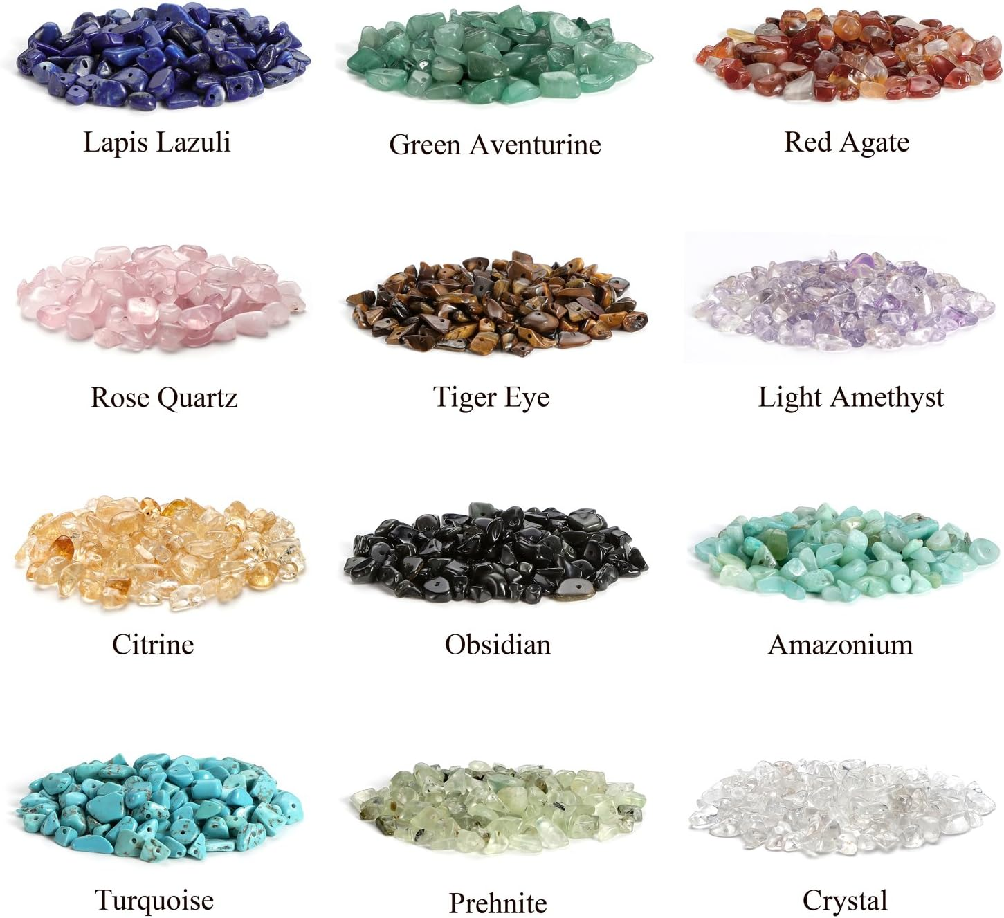 BEADNOVA 5Mm-7Mm Chips Gemstone Crystal Pieces Irregular Shaped Loose Beads for Jewelry Making Box Set Value Pack image number 6