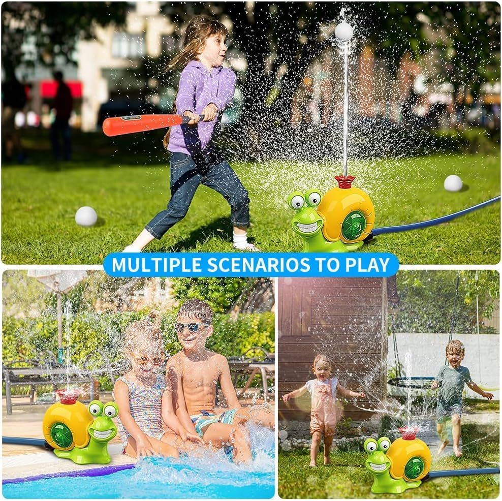 B-Qtech Water Sprinkler Baseball Toy for Kids Outdoor Play, Snail Summer Water Game, Summer Backyard Lawn Swimming Pool Birthday Toys image number 3