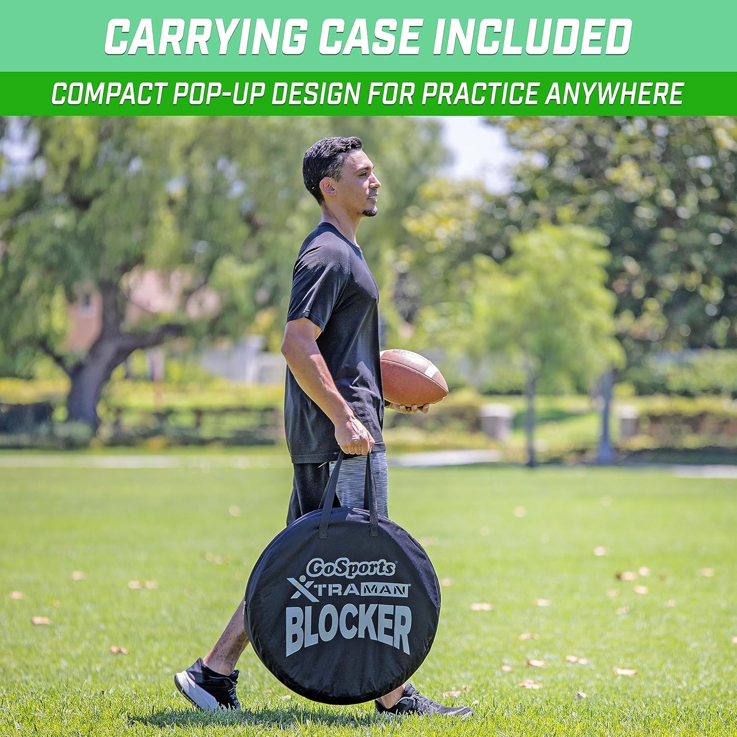 Gosports XTRAMAN PRO 46" XL Pop up Defender 3 Pack - Heavy Duty Multi-Sport Blocking Dummy - Training Equipment for Basketball, Football, Soccer and More